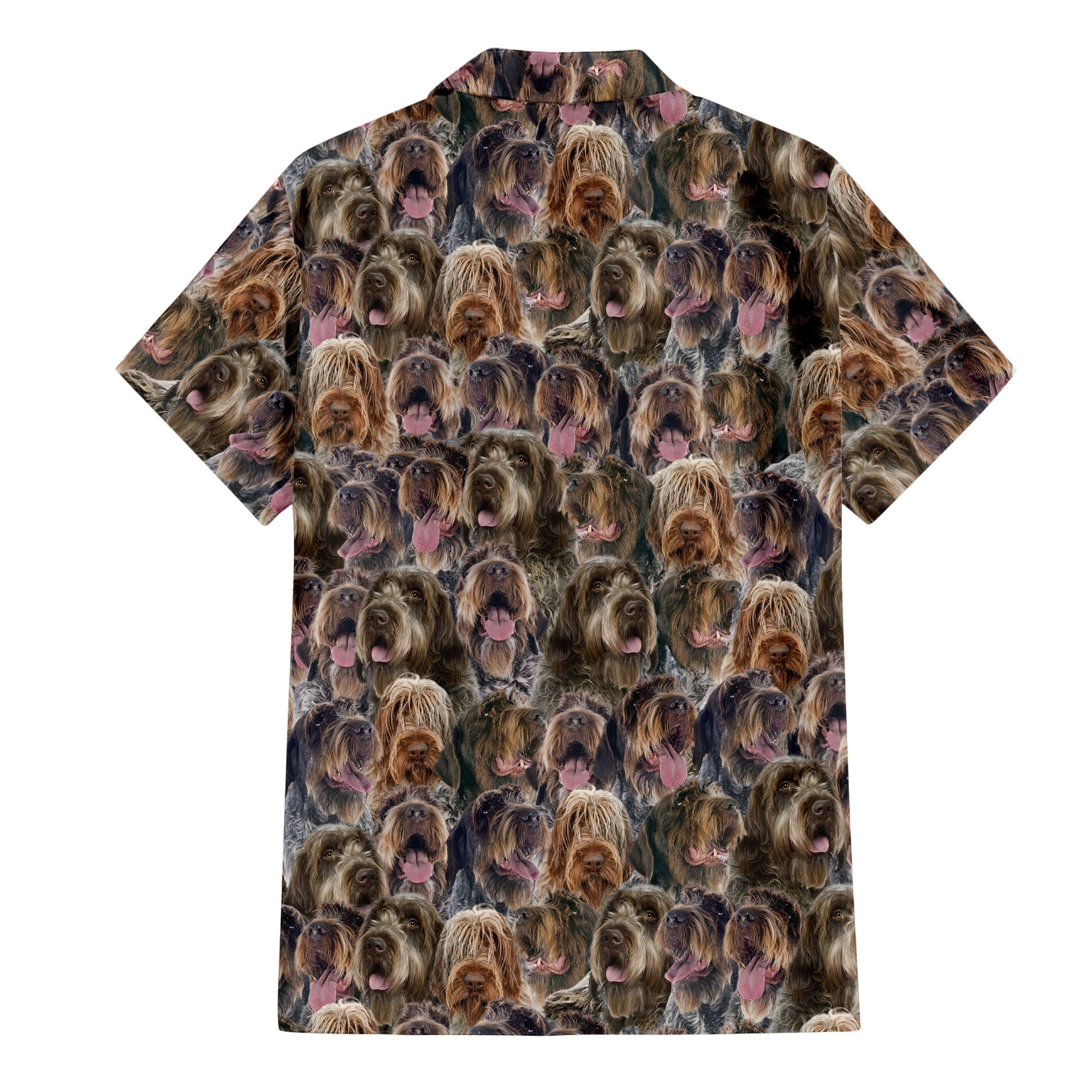 Wirehaired Pointing Griffo Full Face Hawaiian Shirt & Short