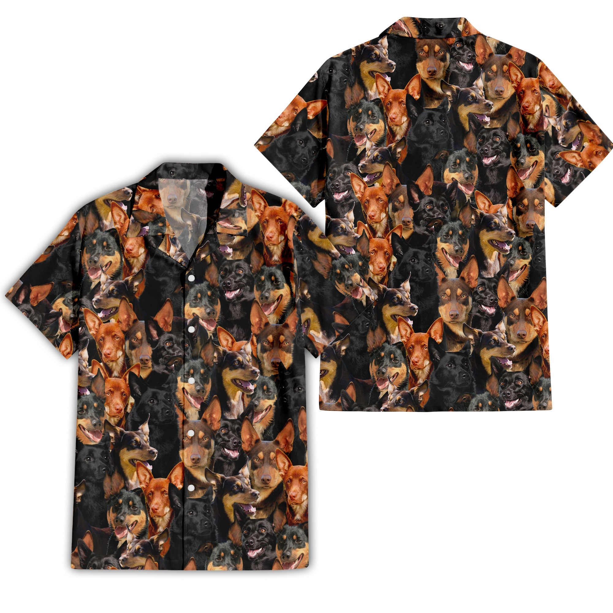 Australian Kelpie Full Face Hawaiian Shirt & Short