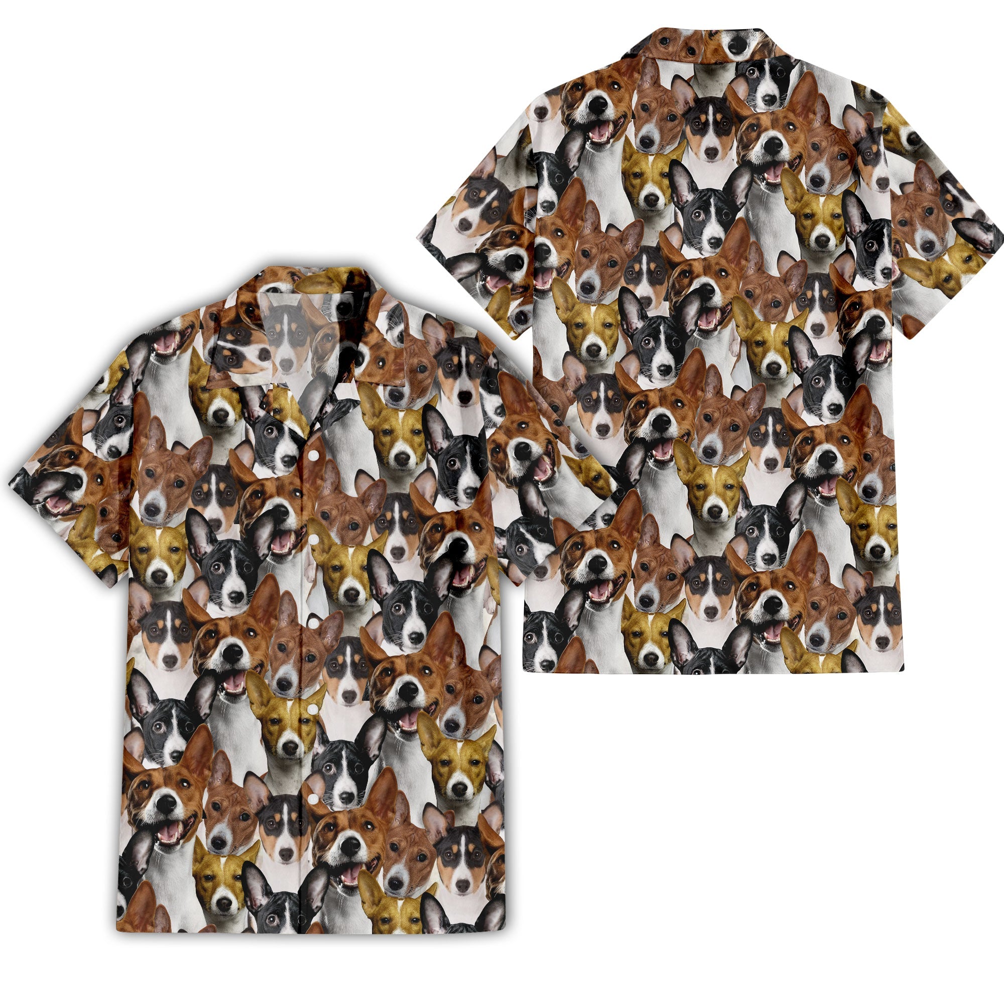 Basenji Full Face Hawaiian Shirt & Short