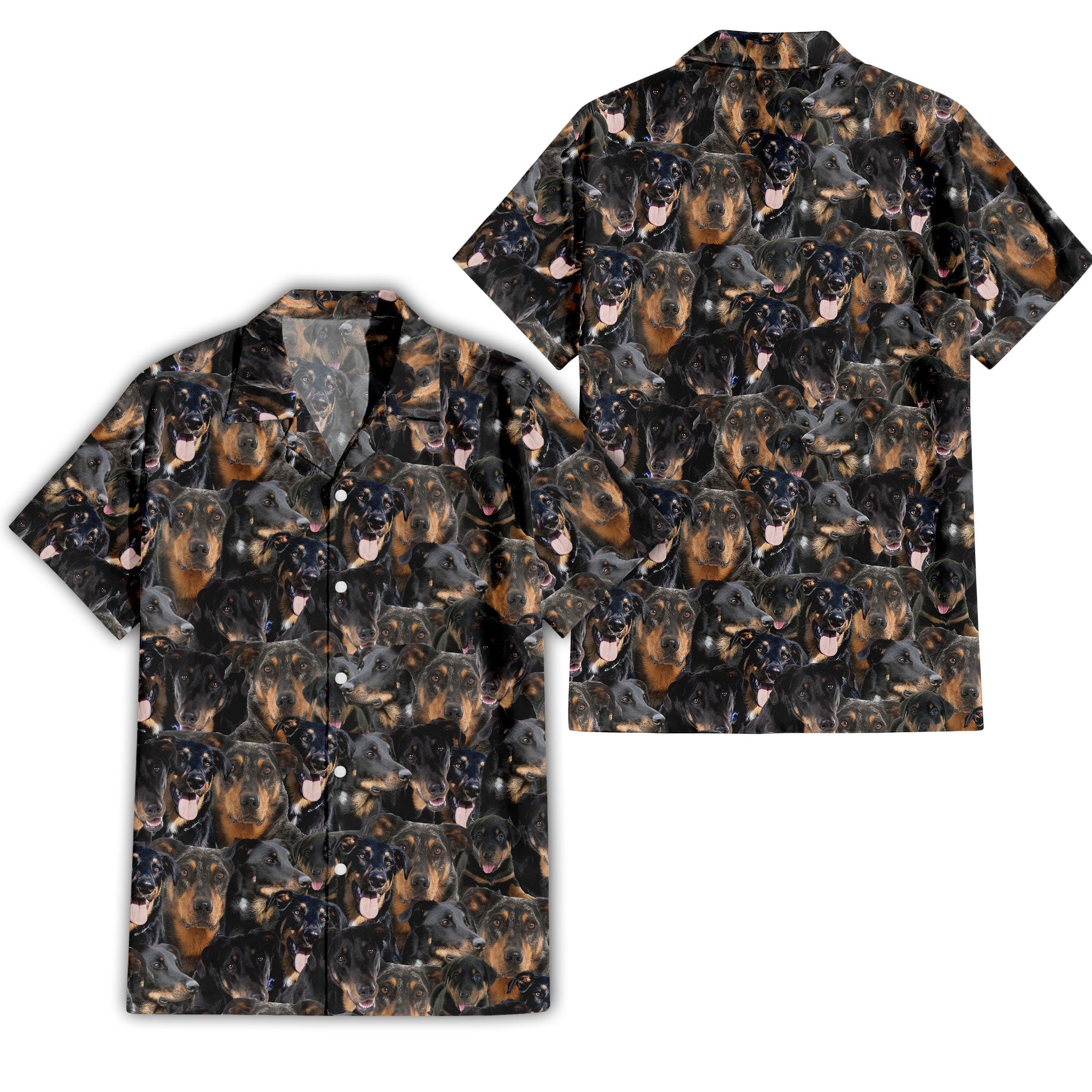 Beauceron Full Face Hawaiian Shirt & Short