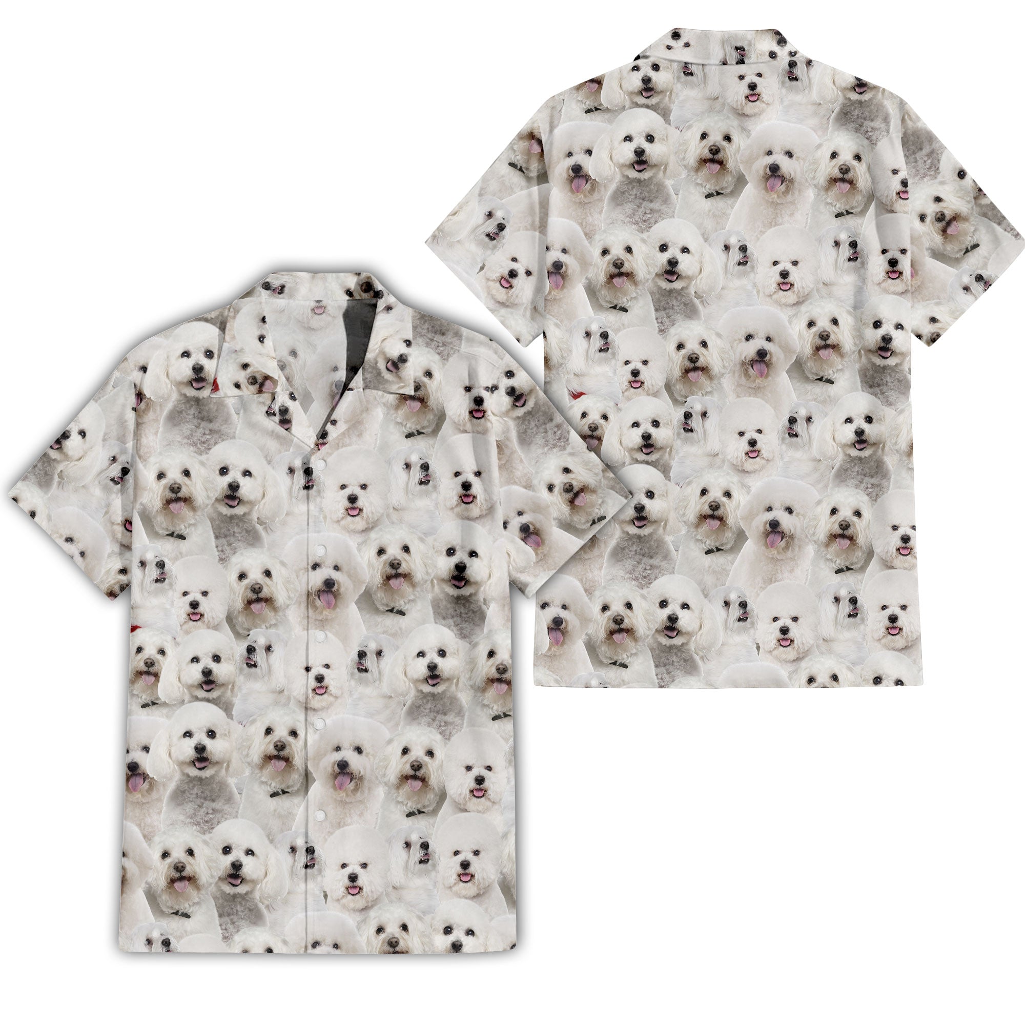 Bichon Frise Full Face Hawaiian Shirt & Short