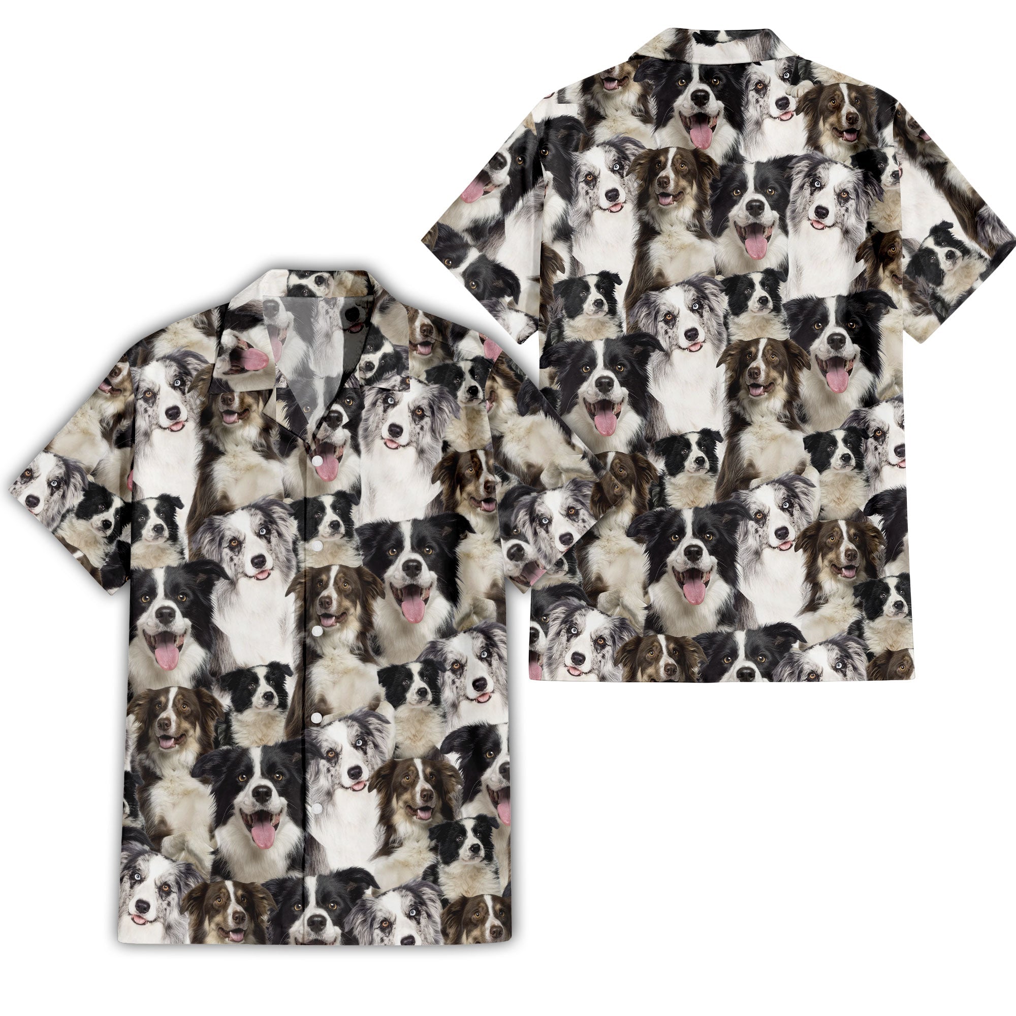 Border Collie Full Face Hawaiian Shirt & Short
