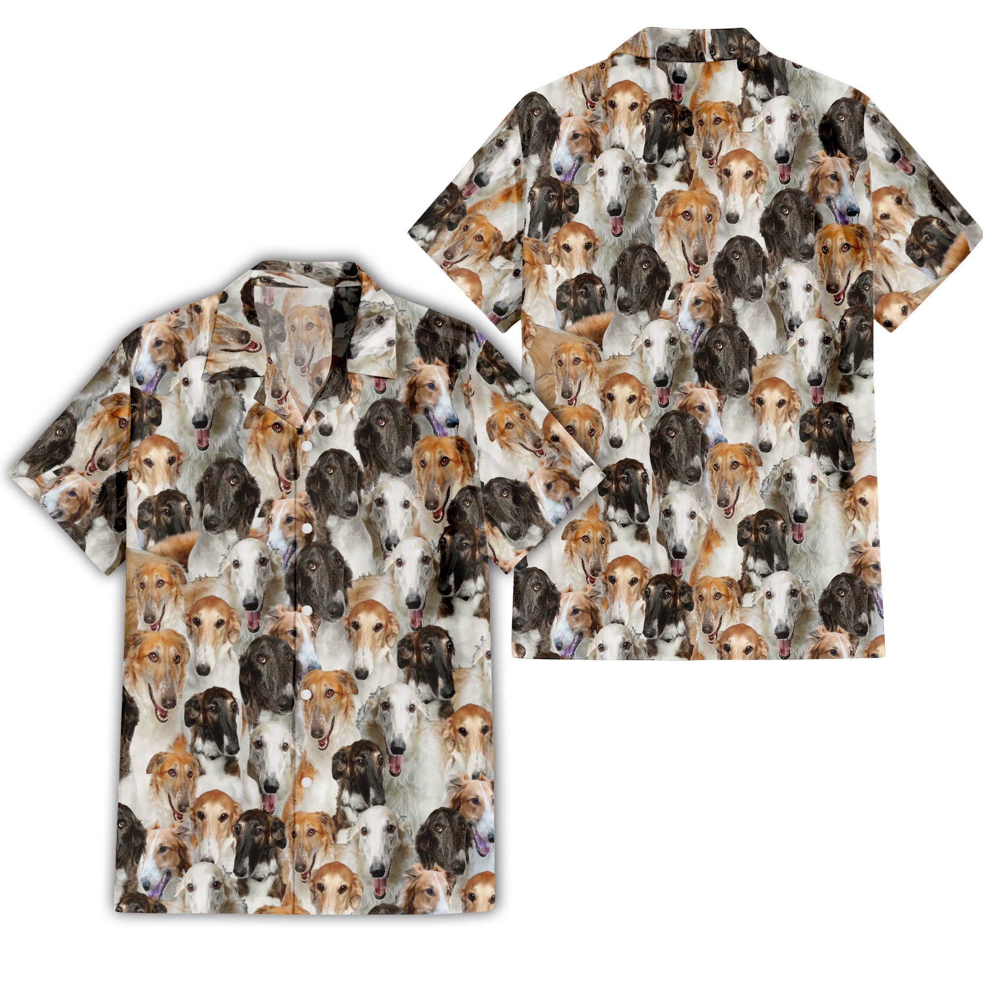Borzoi Full Face Hawaiian Shirt & Short