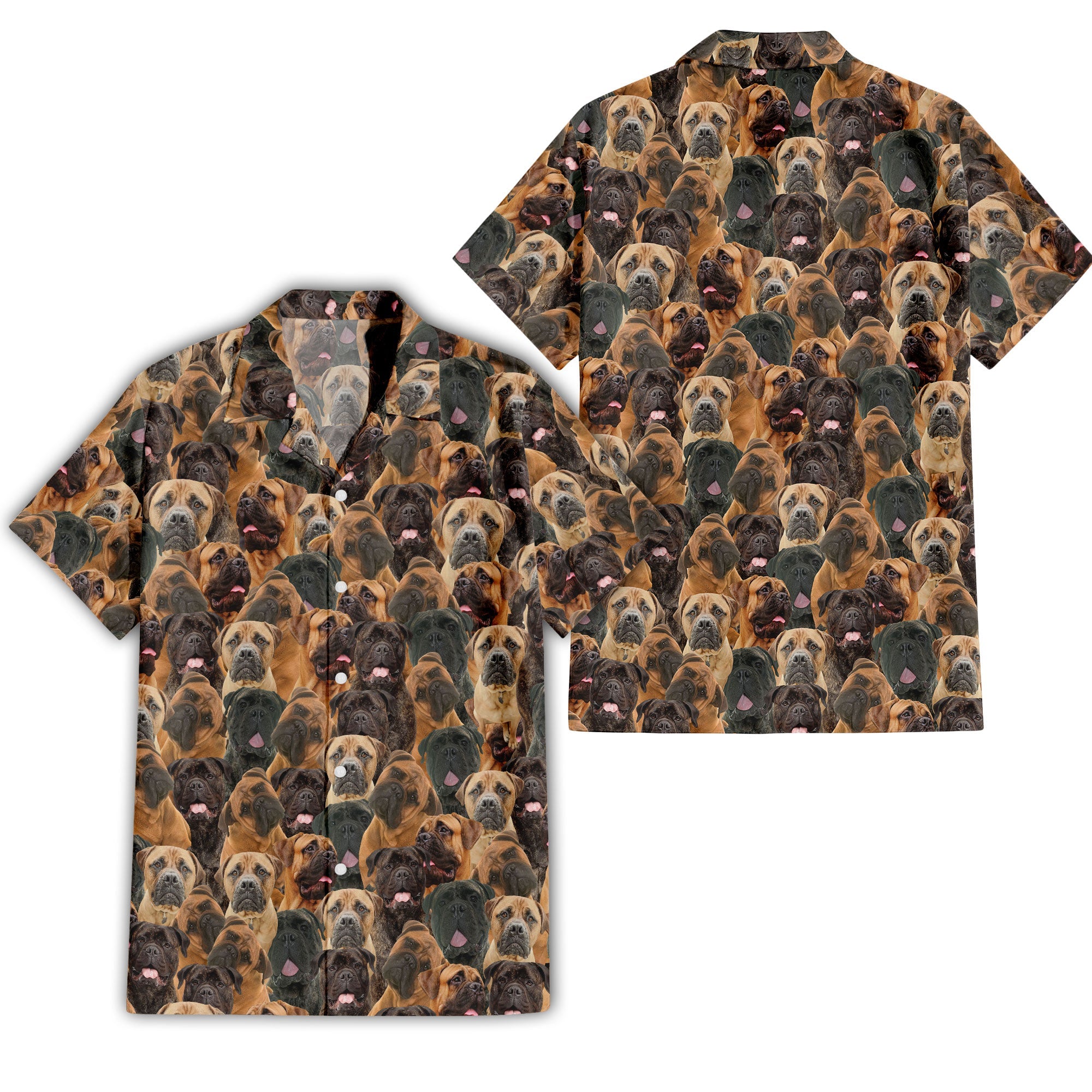 Bullmastiff Full Face Hawaiian Shirt & Short