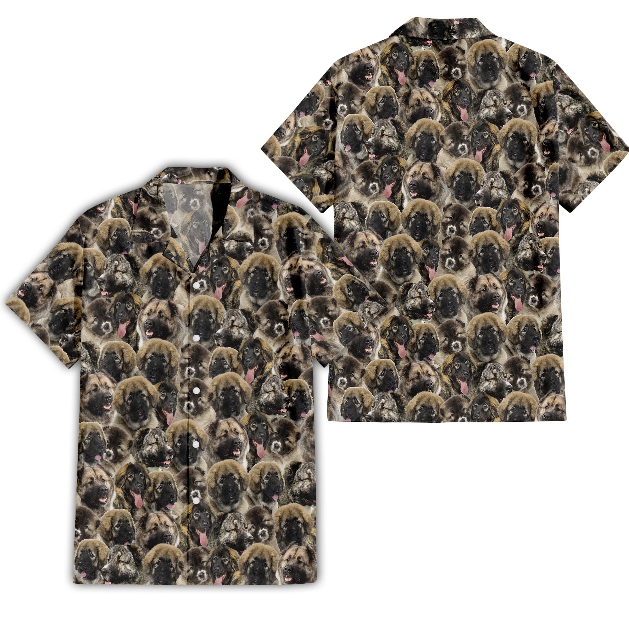 Caucasian Shepherd Dog Full Face Hawaiian Shirt & Short