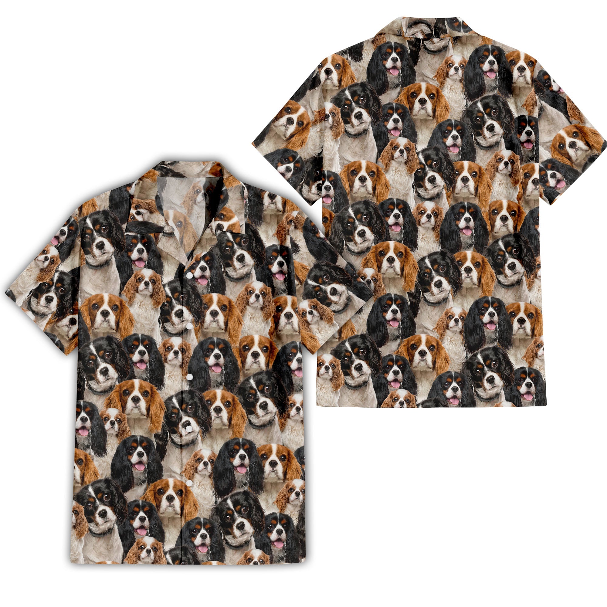 Cavalier King Charles Spaniel Full Face Hawaiian Shirt & Short
