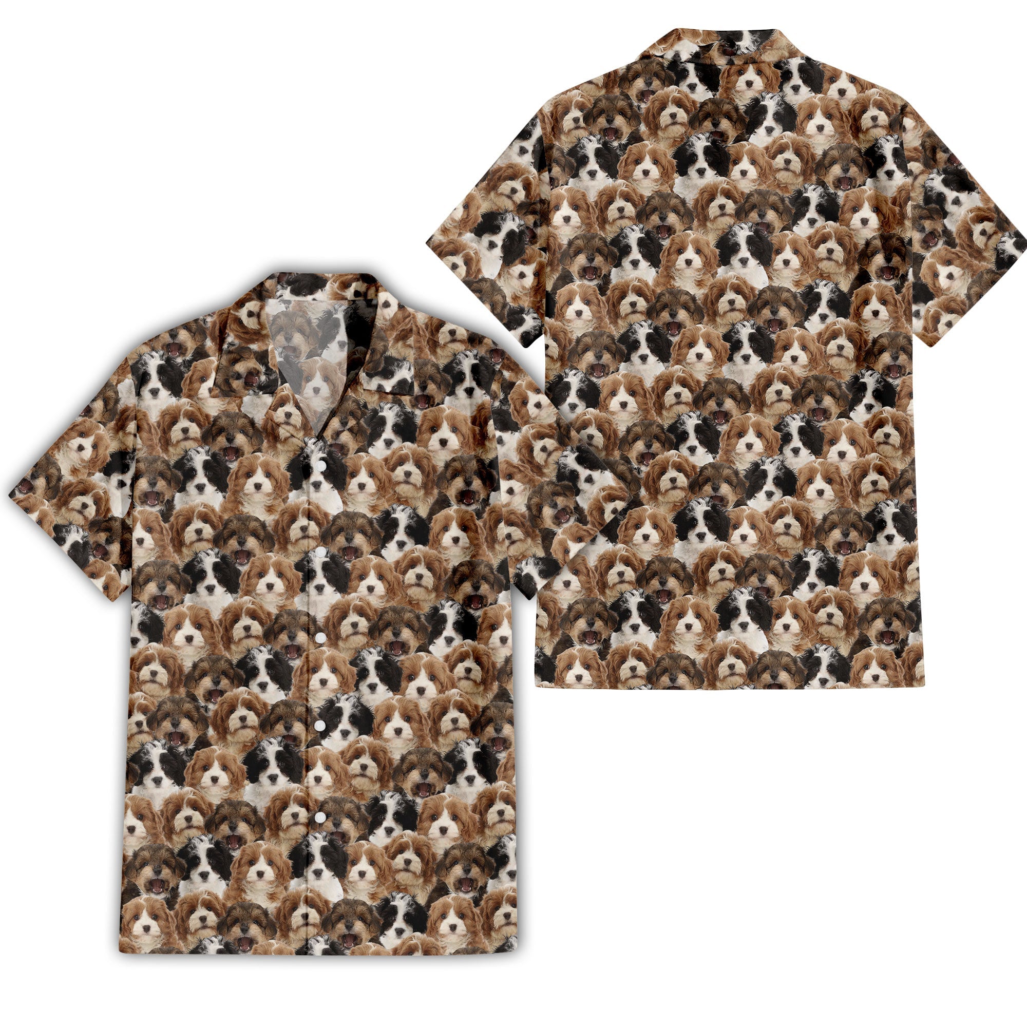 Cavapoo Full Face Hawaiian Shirt & Short