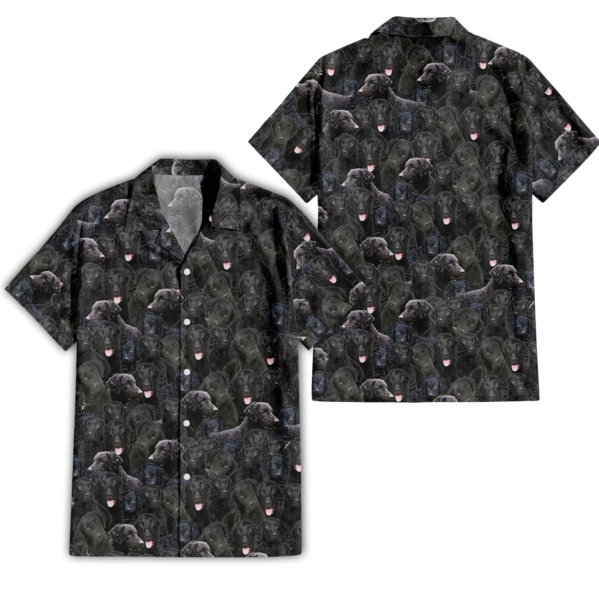 Curly Coated Retriever Full Face Hawaiian Shirt & Short
