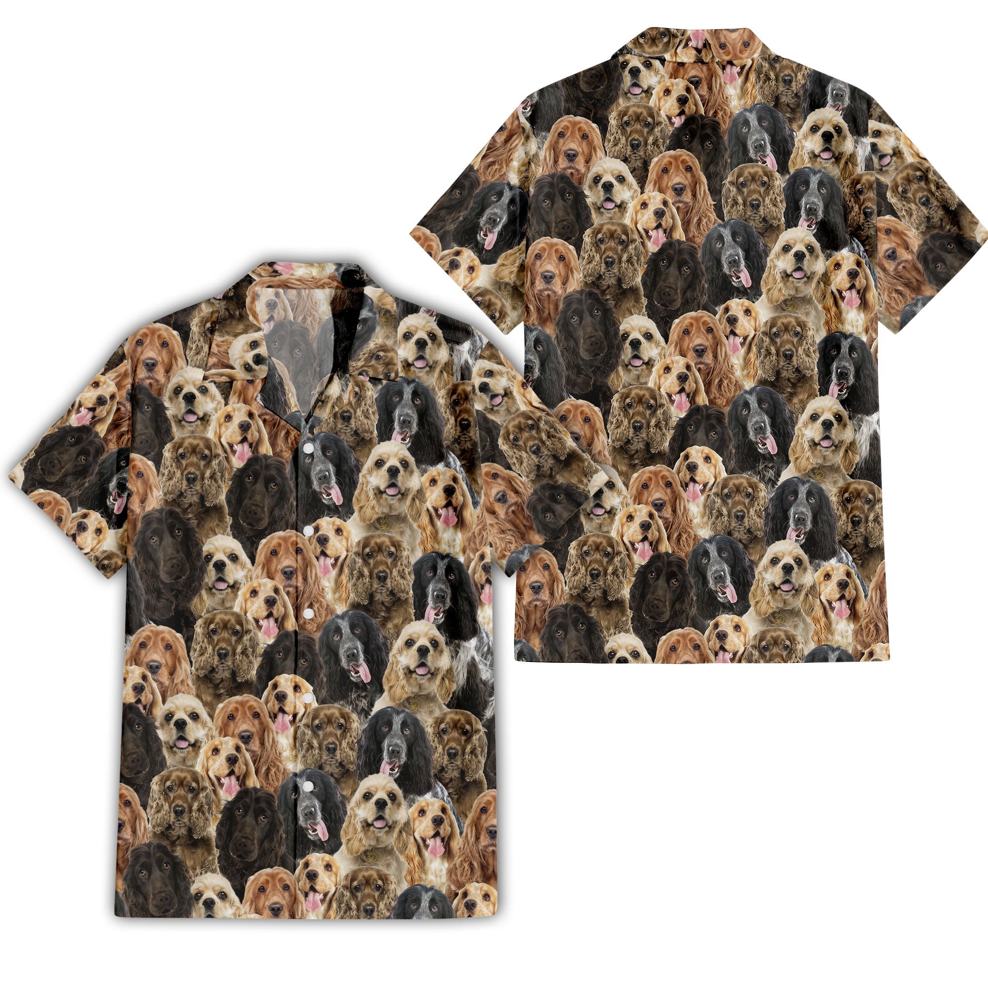 English Cocker Spaniel 2 Full Face Hawaiian Shirt & Short