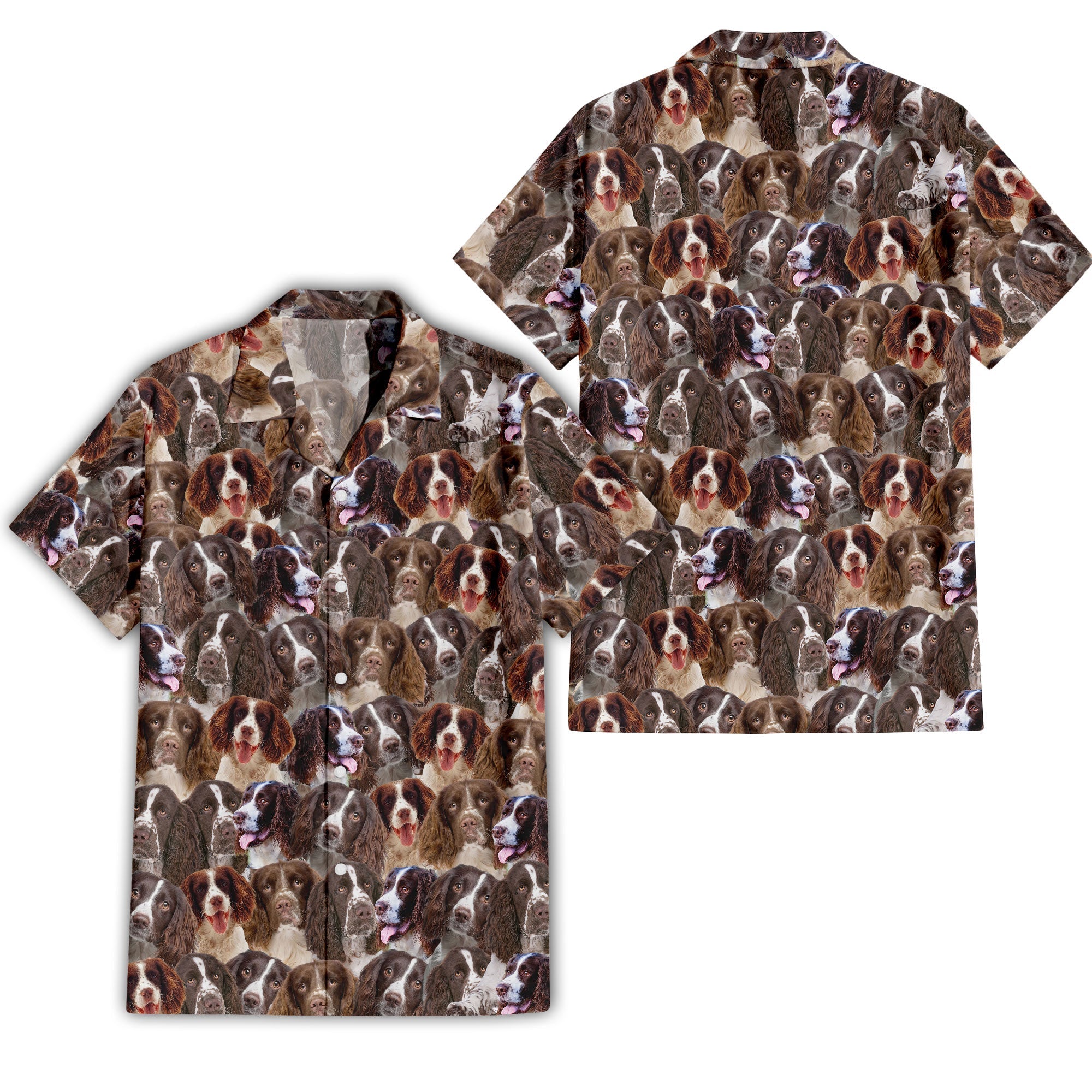 English Springer Spaniel Full Face Hawaiian Shirt & Short