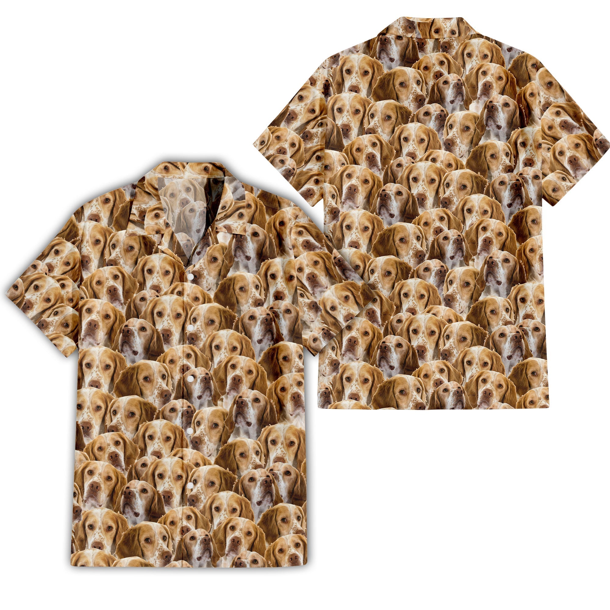 French Spaniel Full Face Hawaiian Shirt & Short