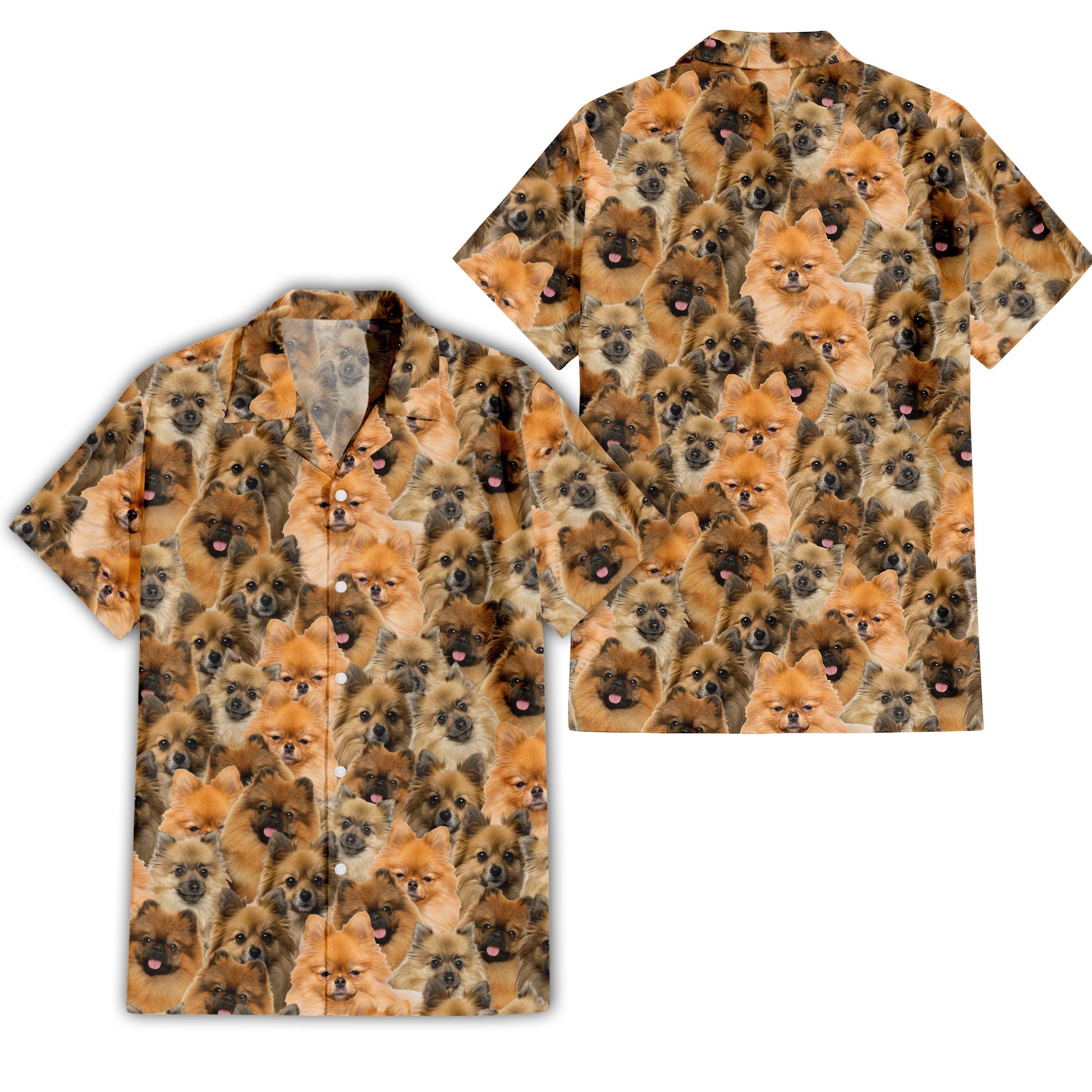 German Spitz Full Face Hawaiian Shirt & Short