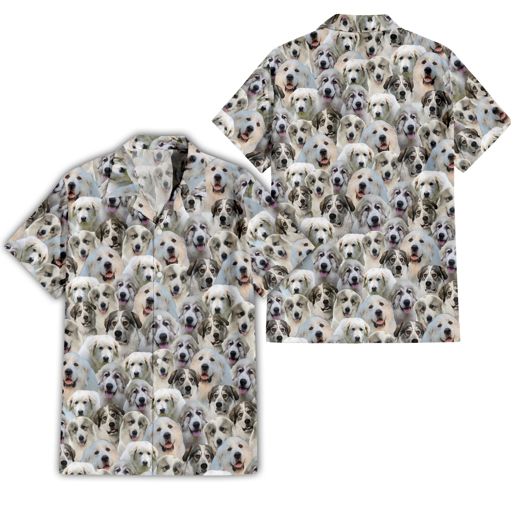 Great Pyrenees Full Full Face Hawaiian Shirt & Short