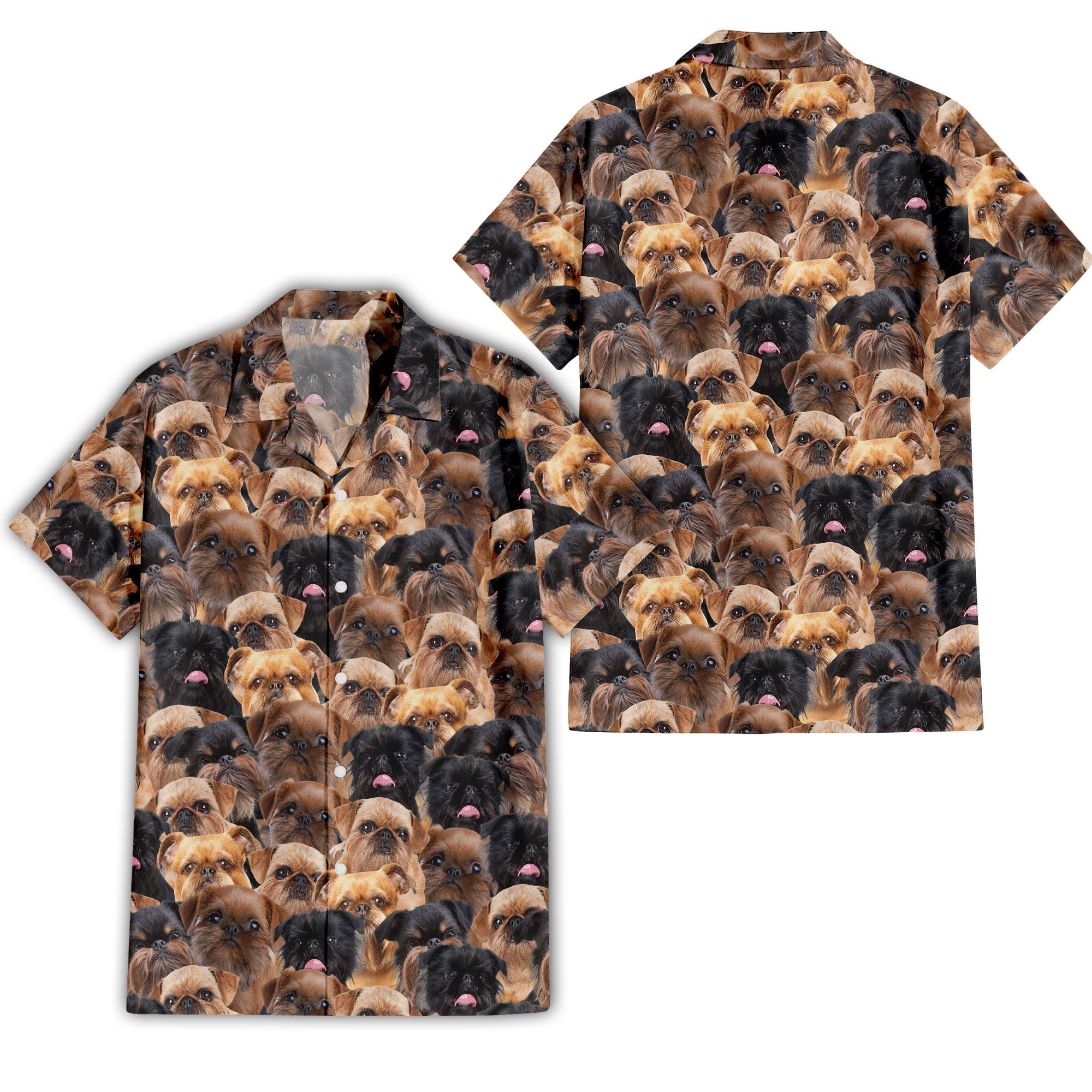 Griffon Bruxellois Full Full Face Hawaiian Shirt & Short