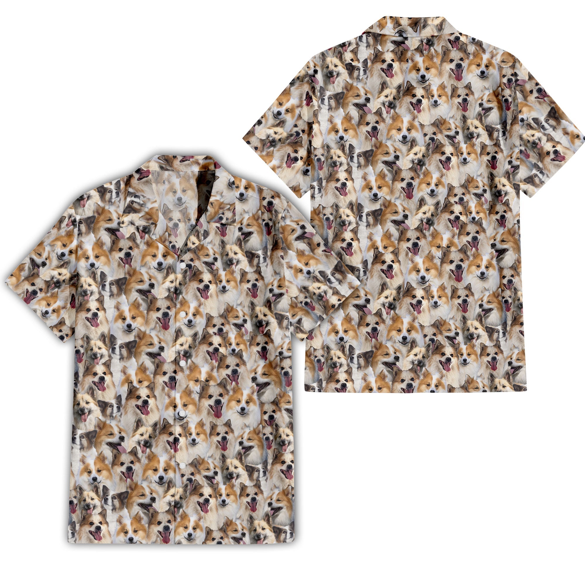 Icelandic Sheepdog Full Face Hawaiian Shirt & Short