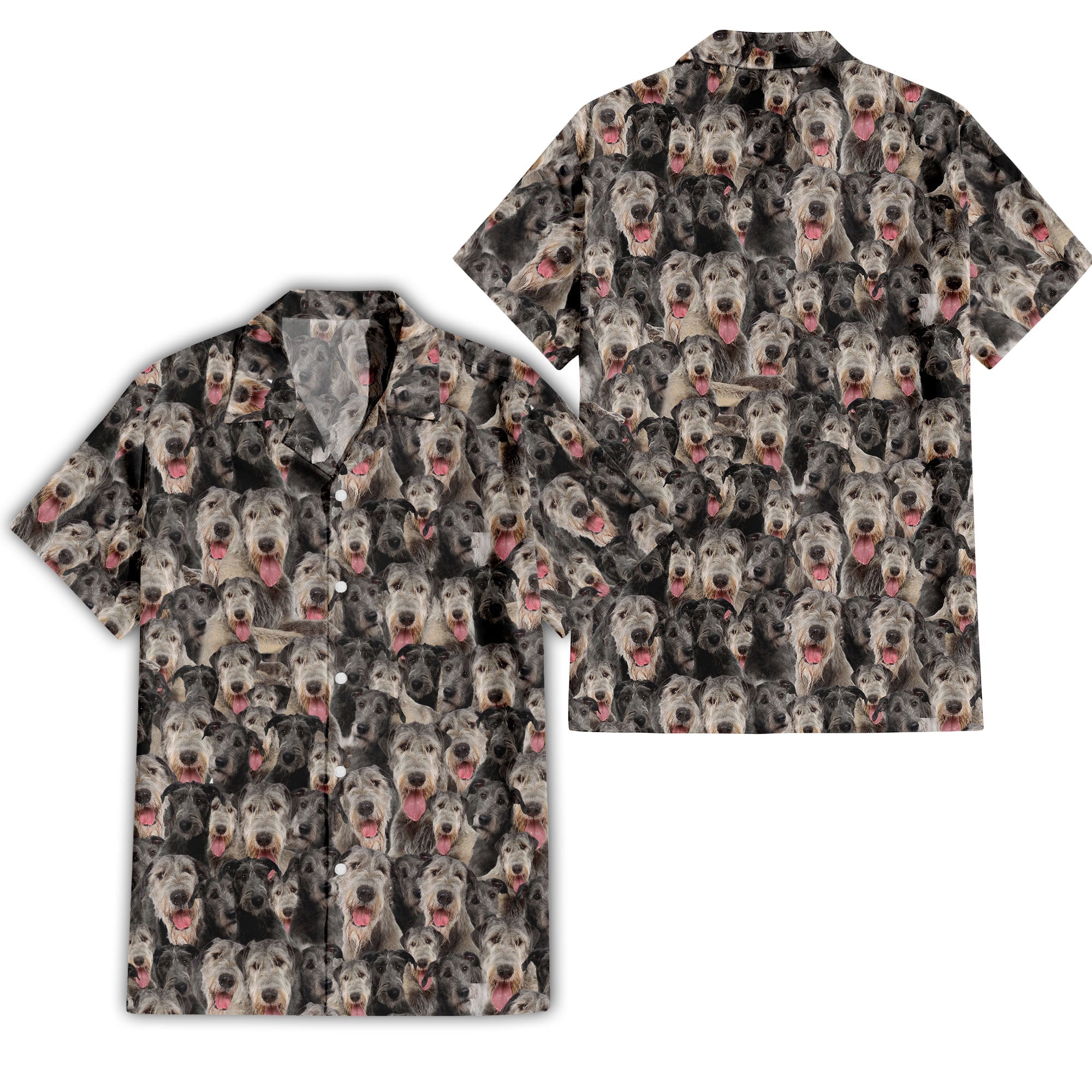 Irish Wolfhound Full Face Hawaiian Shirt & Short