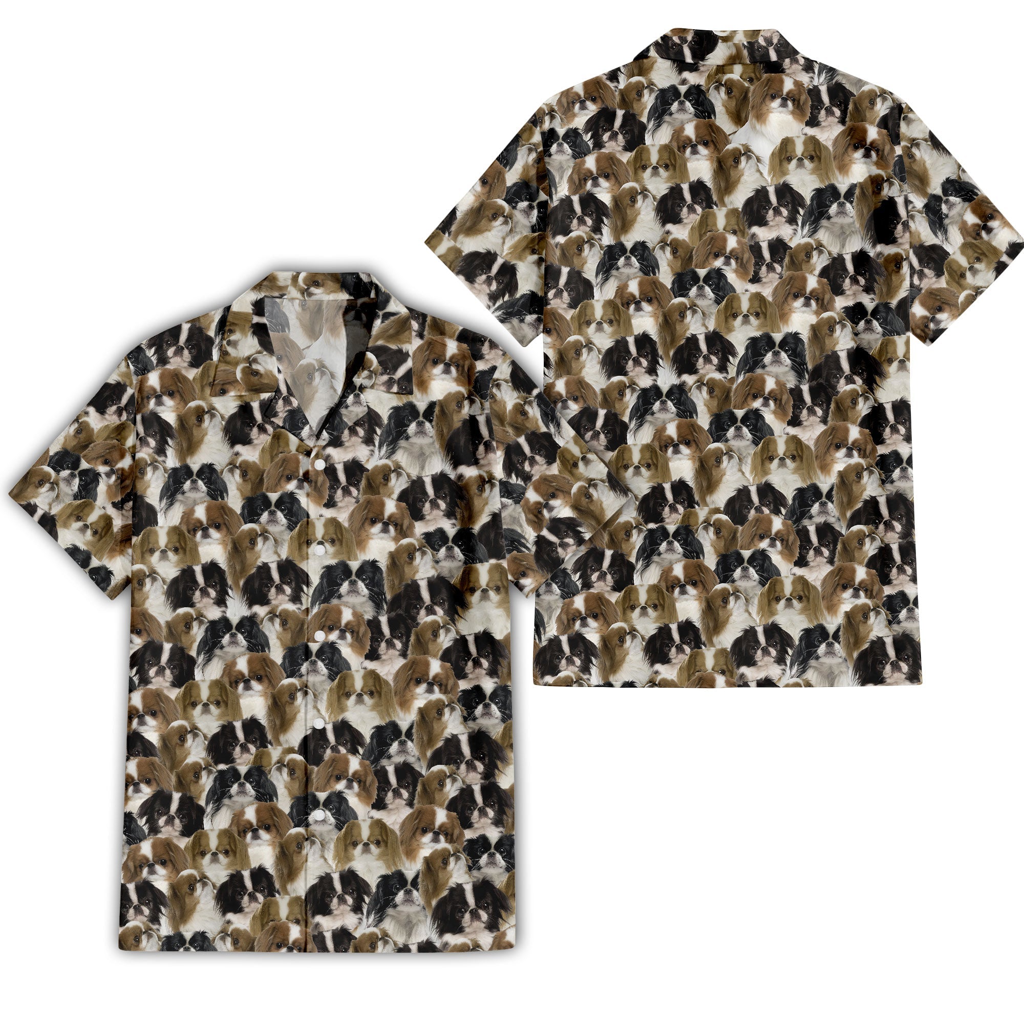 Japanese Chin Full Face Hawaiian Shirt & Short