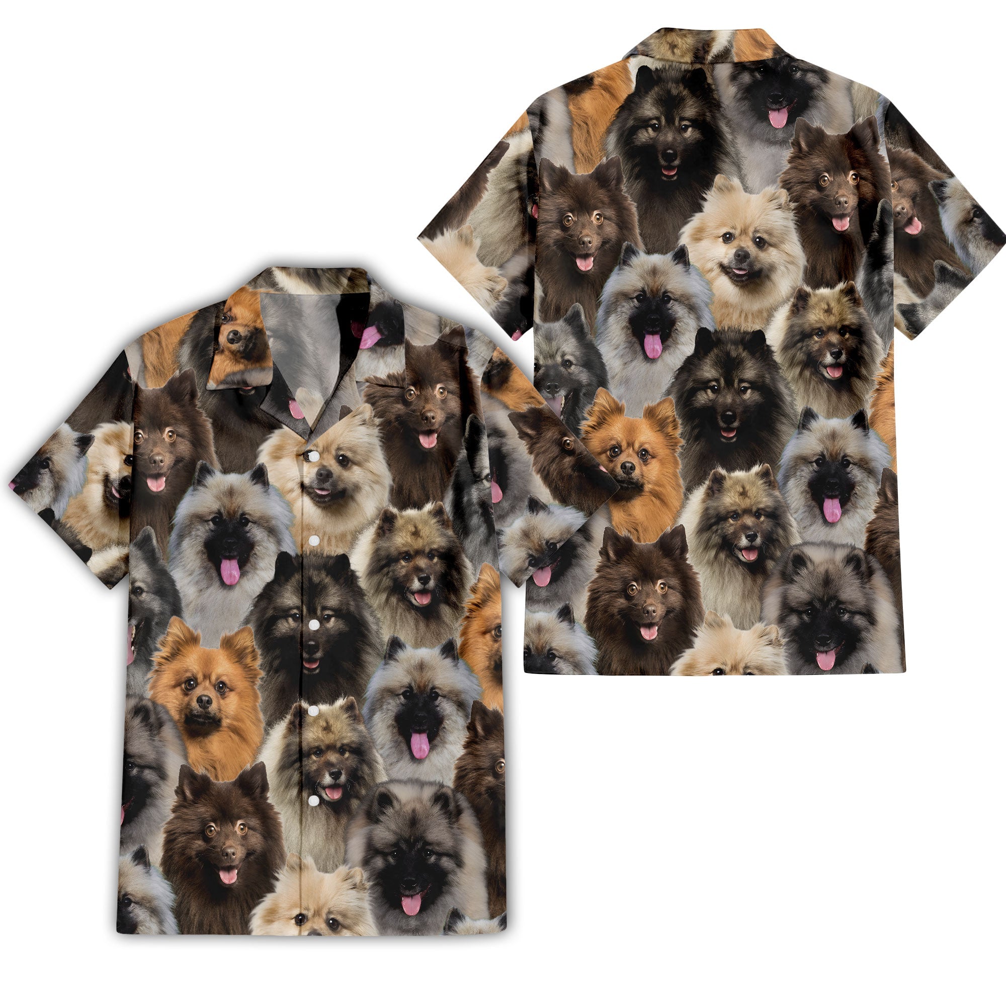 Keeshond 2 Full Face Hawaiian Shirt & Short