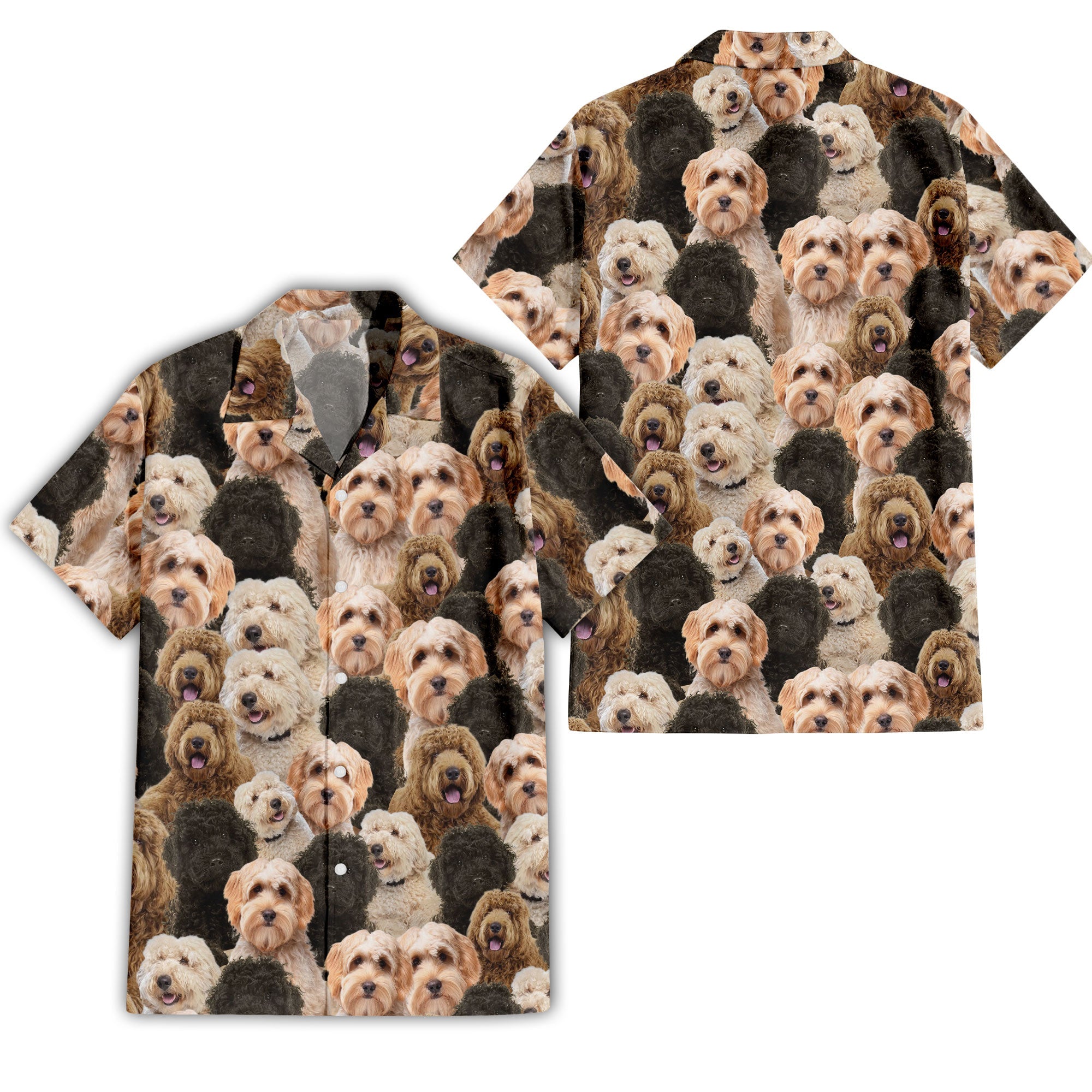Labradoodle Full Face Hawaiian Shirt & Short