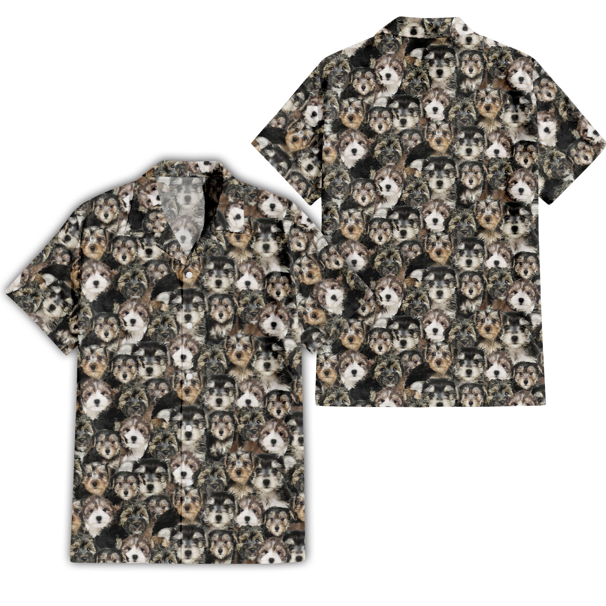 Morkie Full Face Hawaiian Shirt & Short