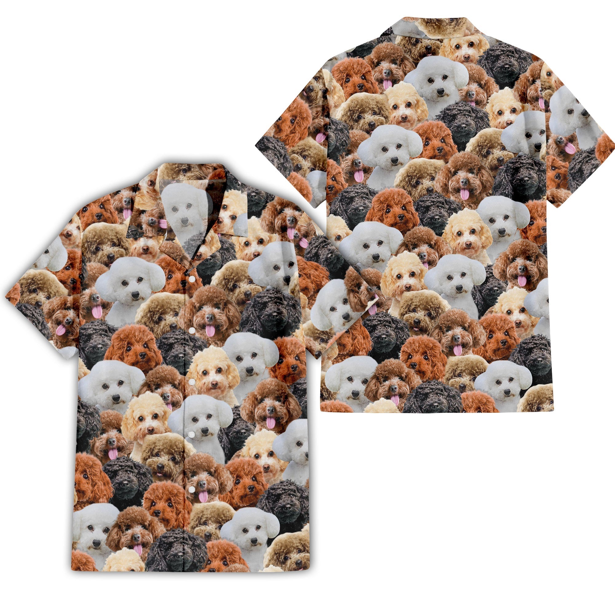 Poodle Full Face Hawaiian Shirt & Short