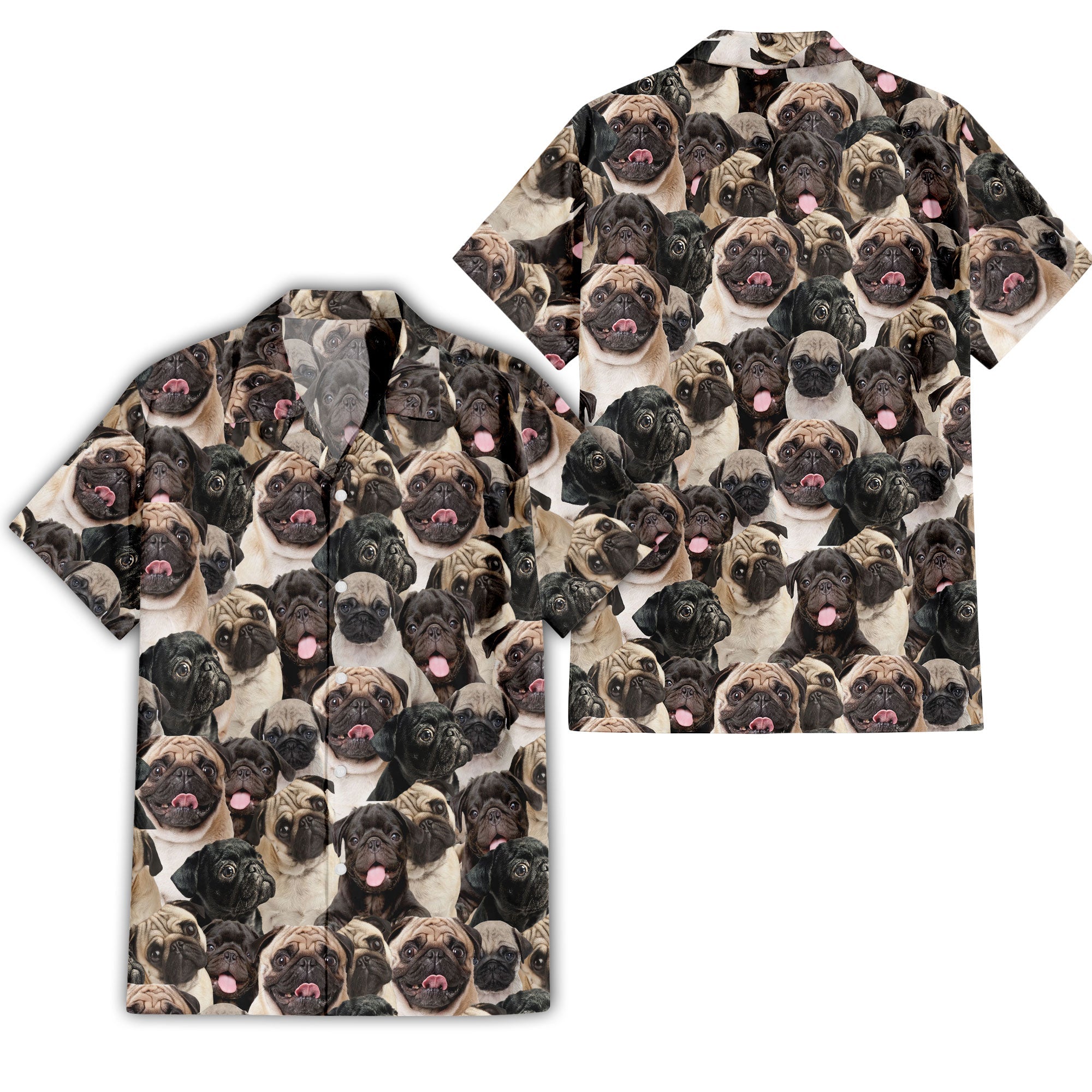 Pug Full Face Hawaiian Shirt & Short