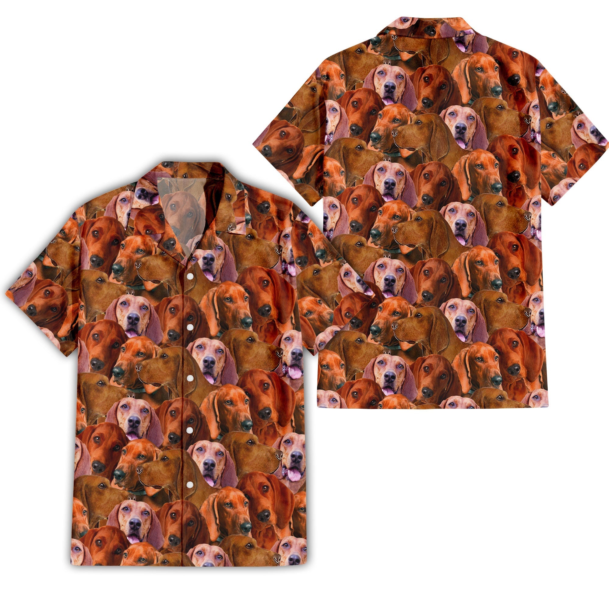 Redbone Coonhound Full Face Hawaiian Shirt & Short