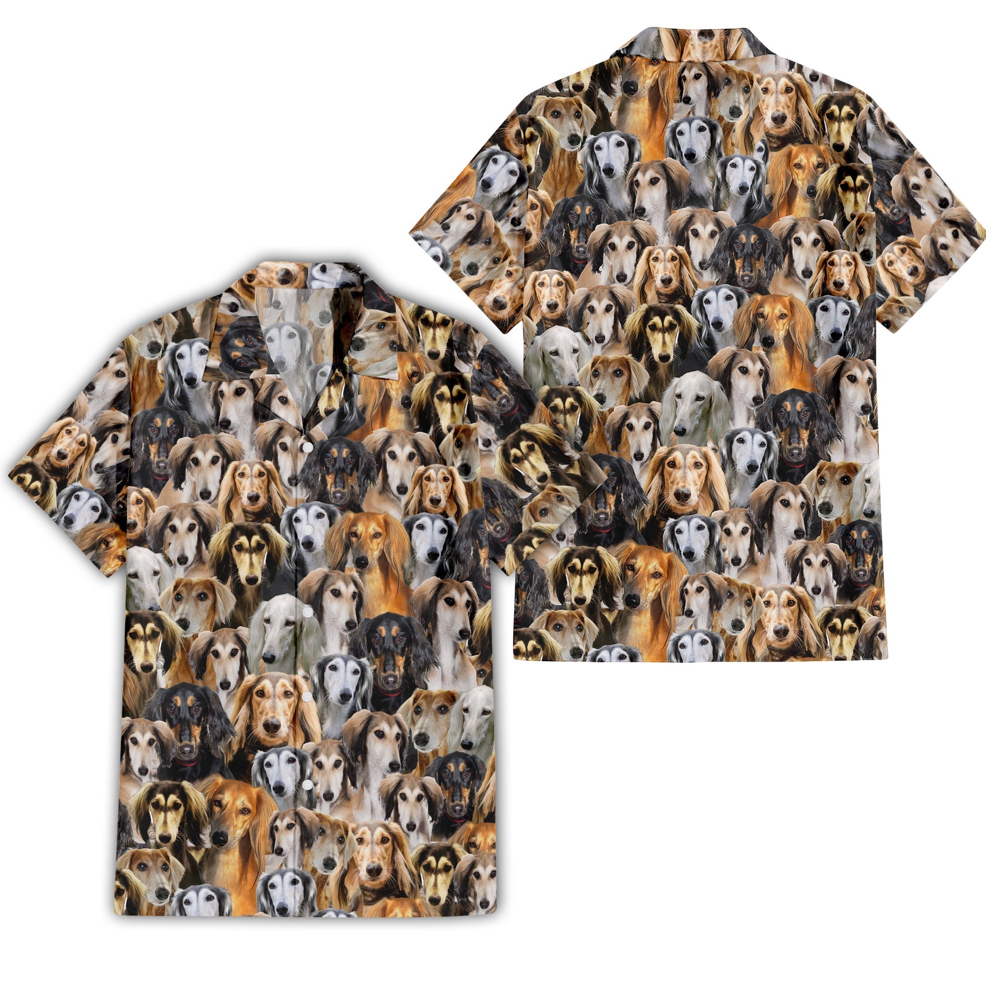 Saluki Full Face Hawaiian Shirt & Short