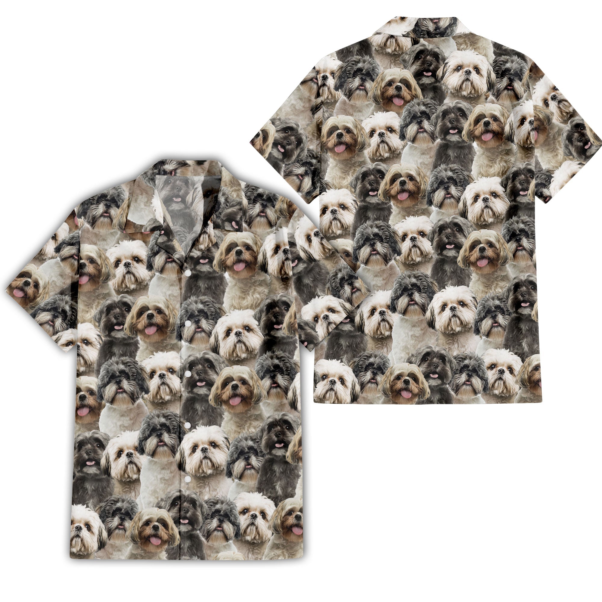 Shih Tzu Full Face Hawaiian Shirt & Short