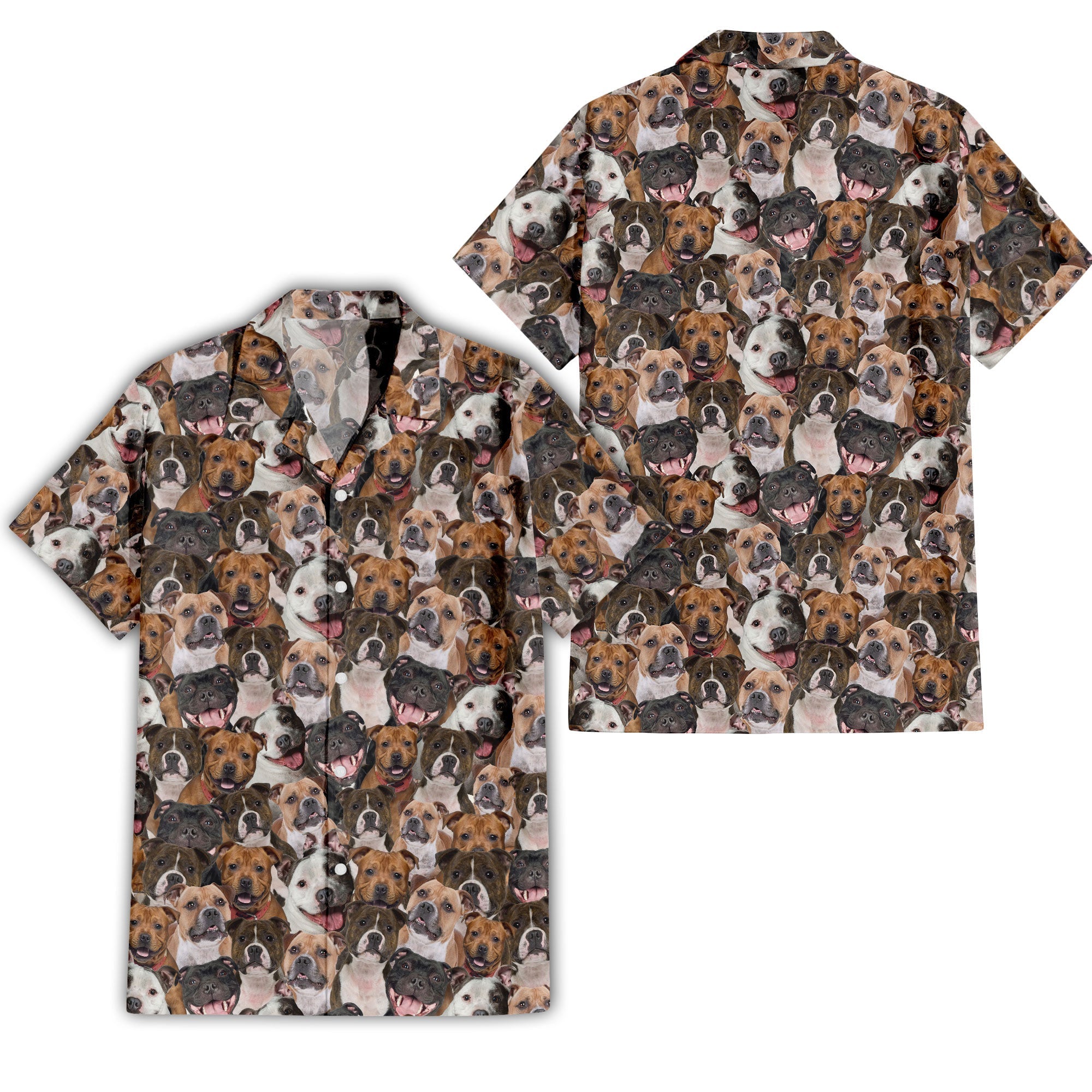 Staffordshire Bull Full Face Hawaiian Shirt & Short