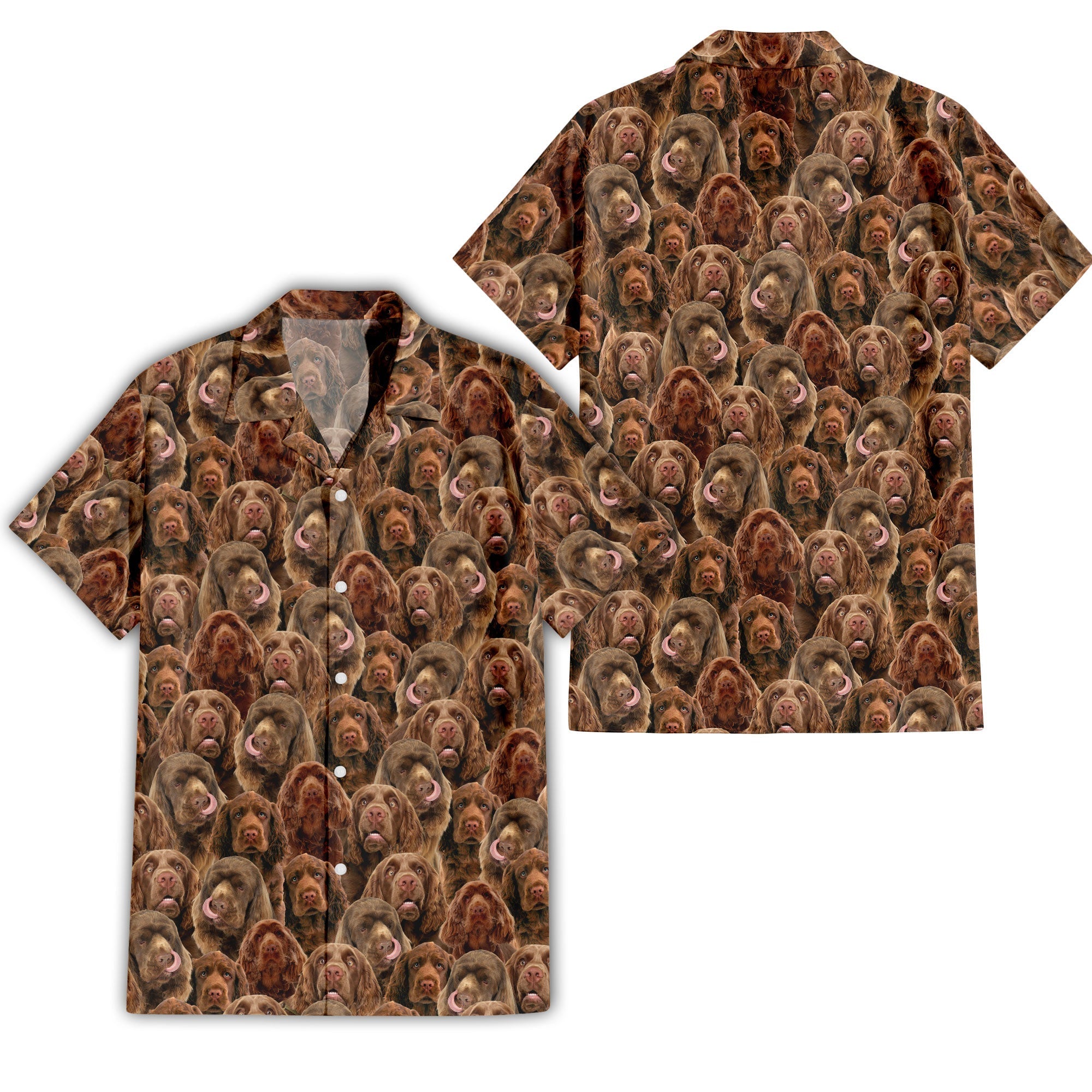 Sussex Spaniel Full Face Hawaiian Shirt & Short