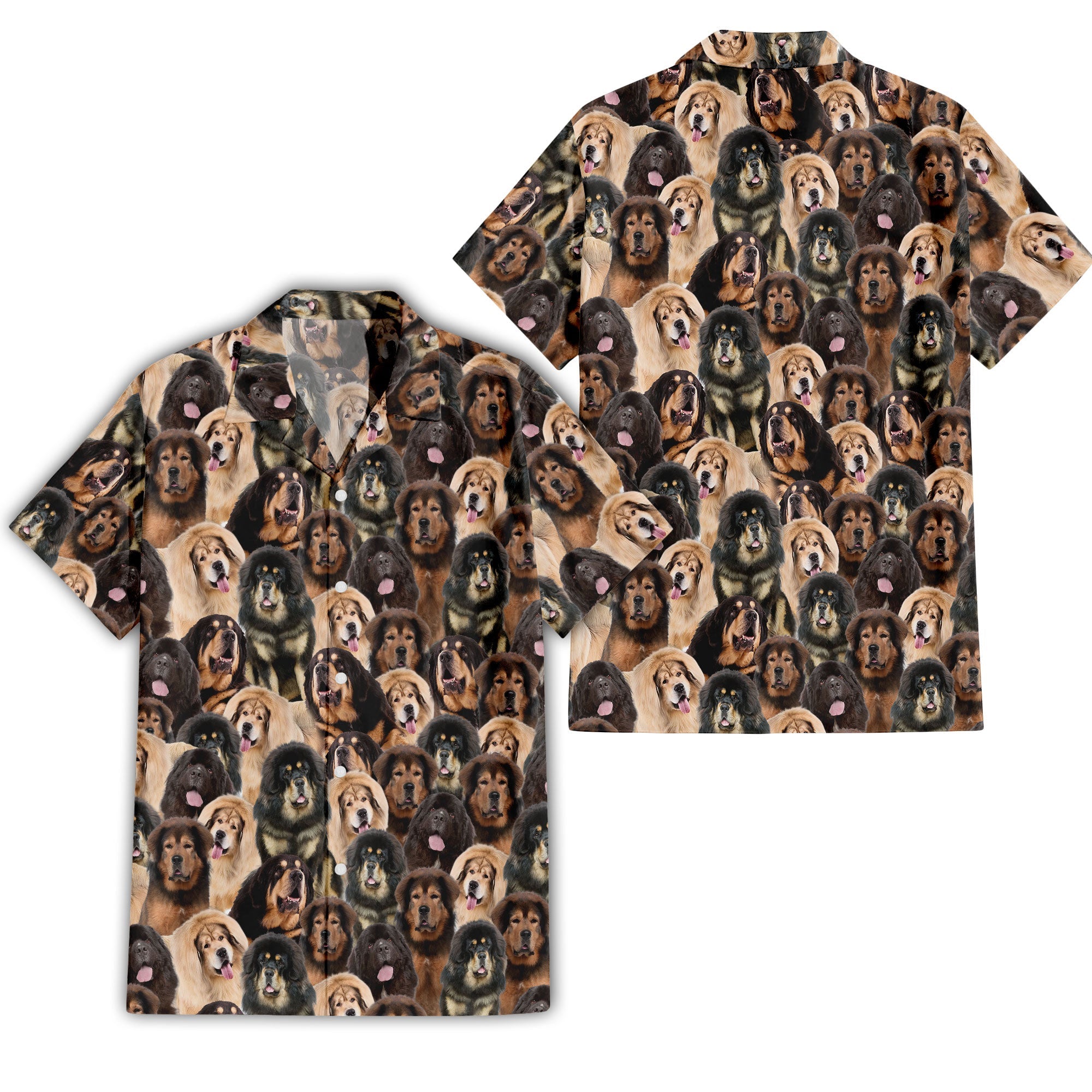 Tibetan Mastiff Full Face Hawaiian Shirt & Short
