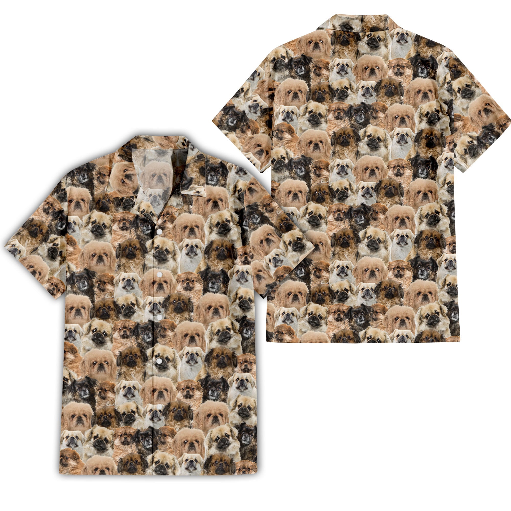 Tibetan Spaniel Full Face Hawaiian Shirt & Short