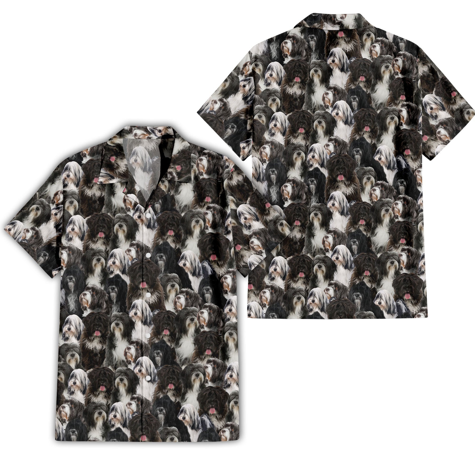 Tibetan Terrier Full Face Hawaiian Shirt & Short