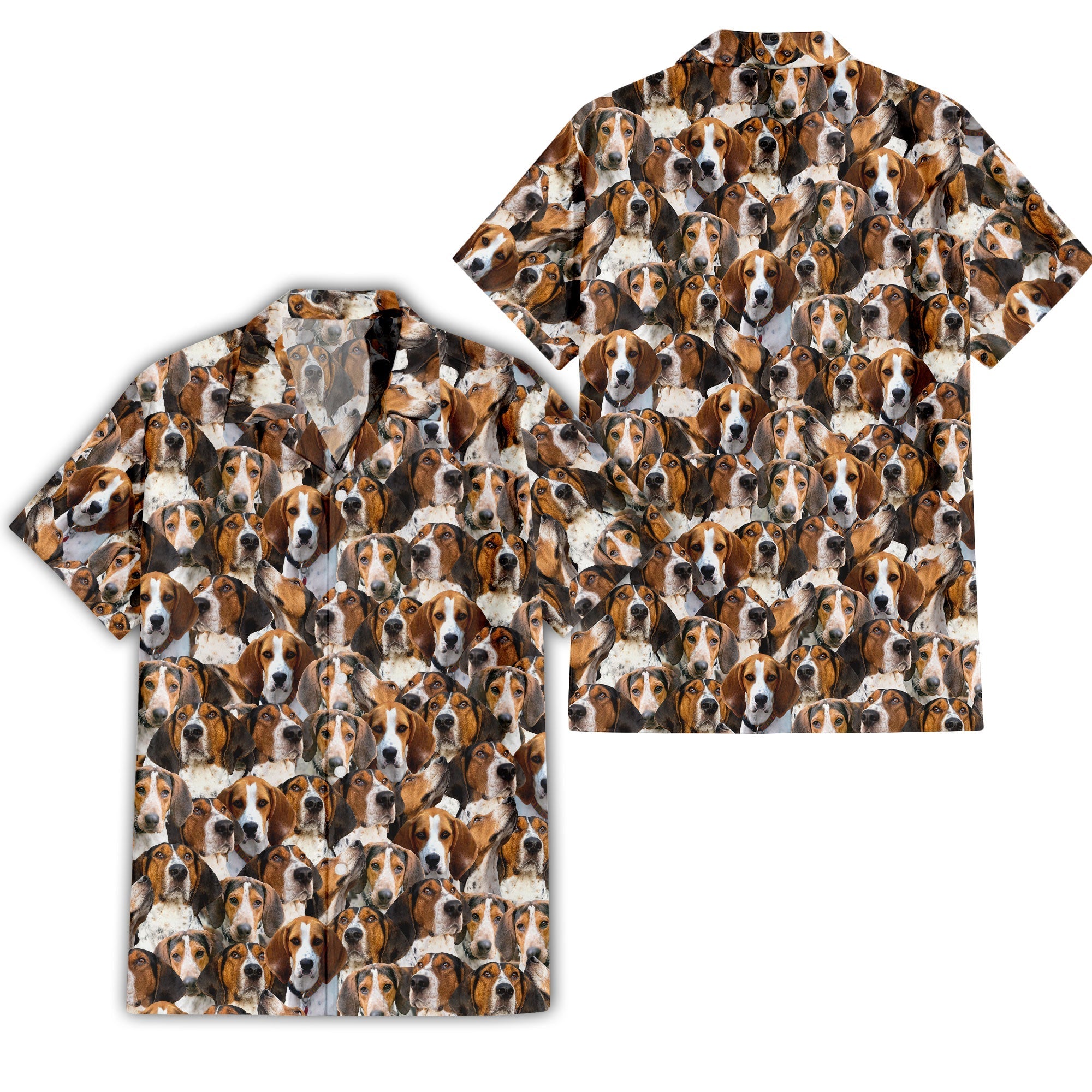 Treeing Walker Coonhound Full Face Hawaiian Shirt & Short
