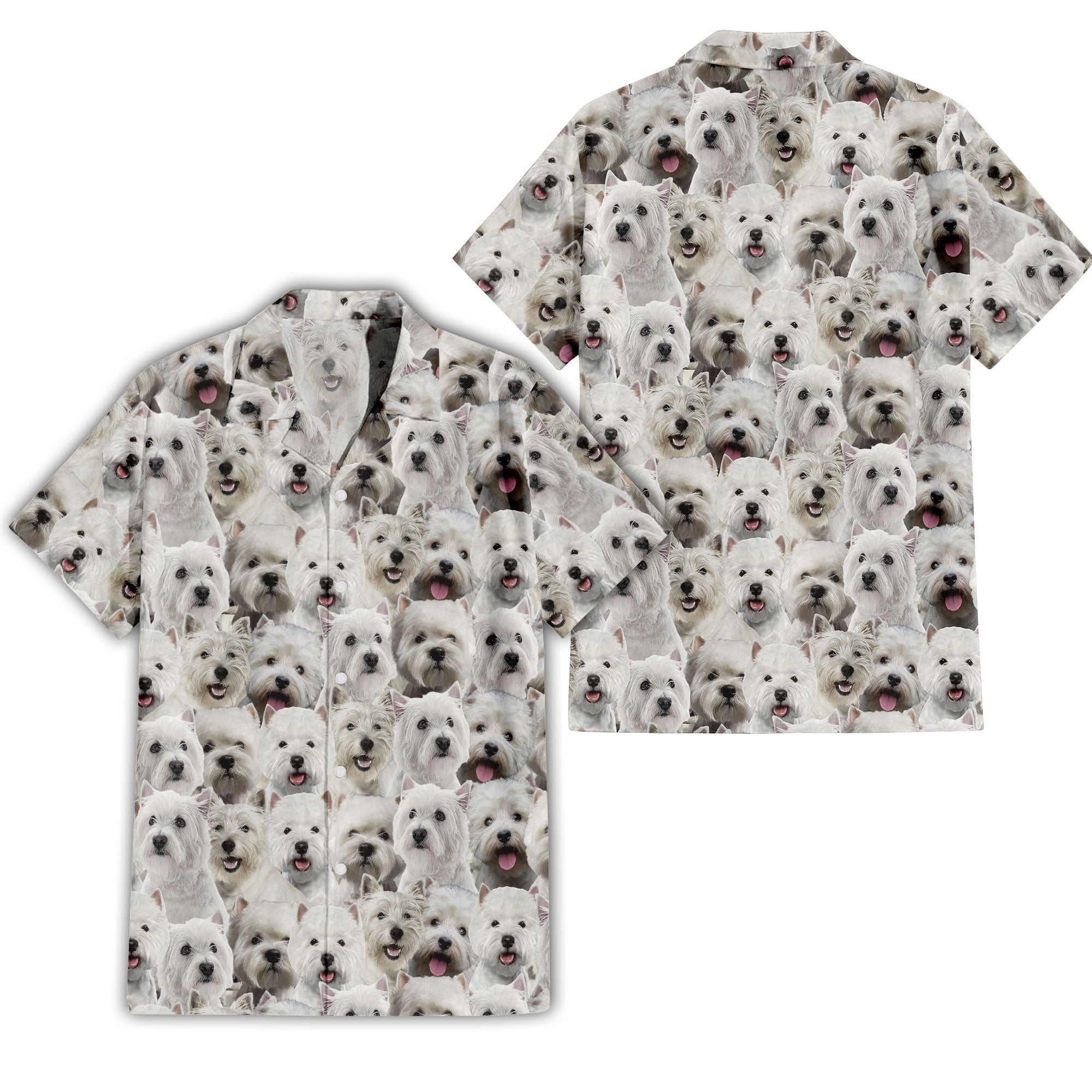 West Highland White Terrier Full Face Hawaiian Shirt & Short