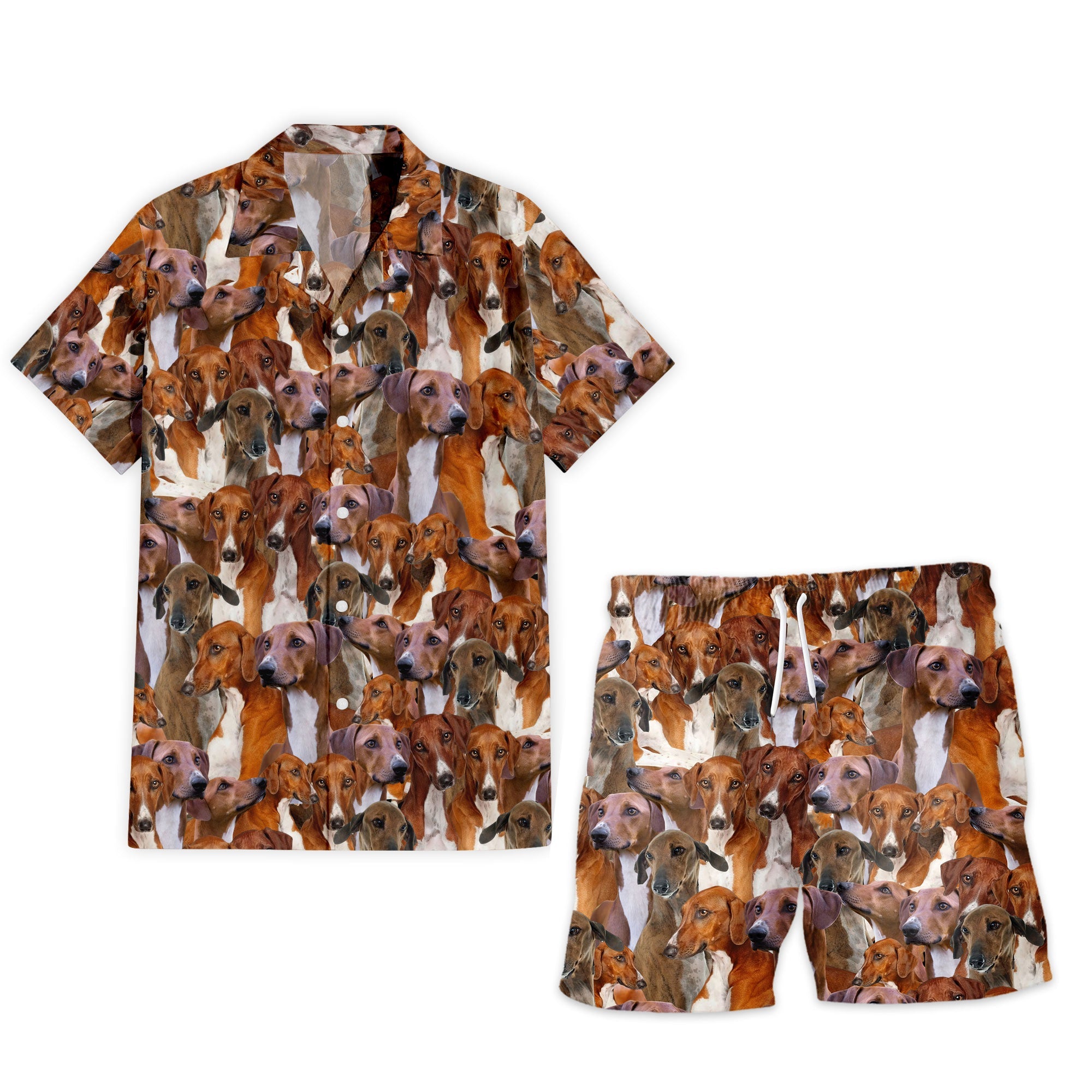 Azawakh Full Face Hawaiian Shirt & Short