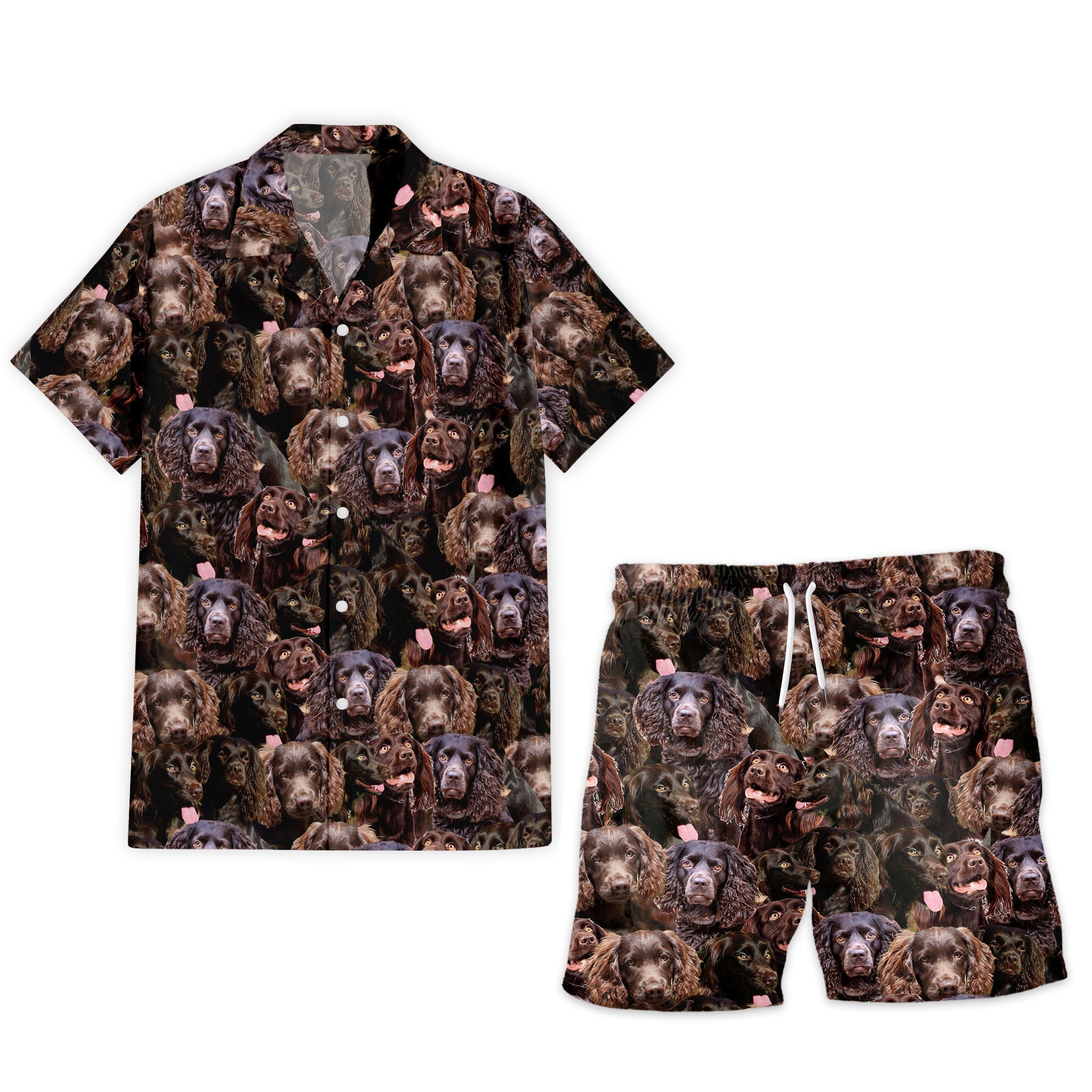 Boykin Spaniel Full Face Hawaiian Shirt & Short