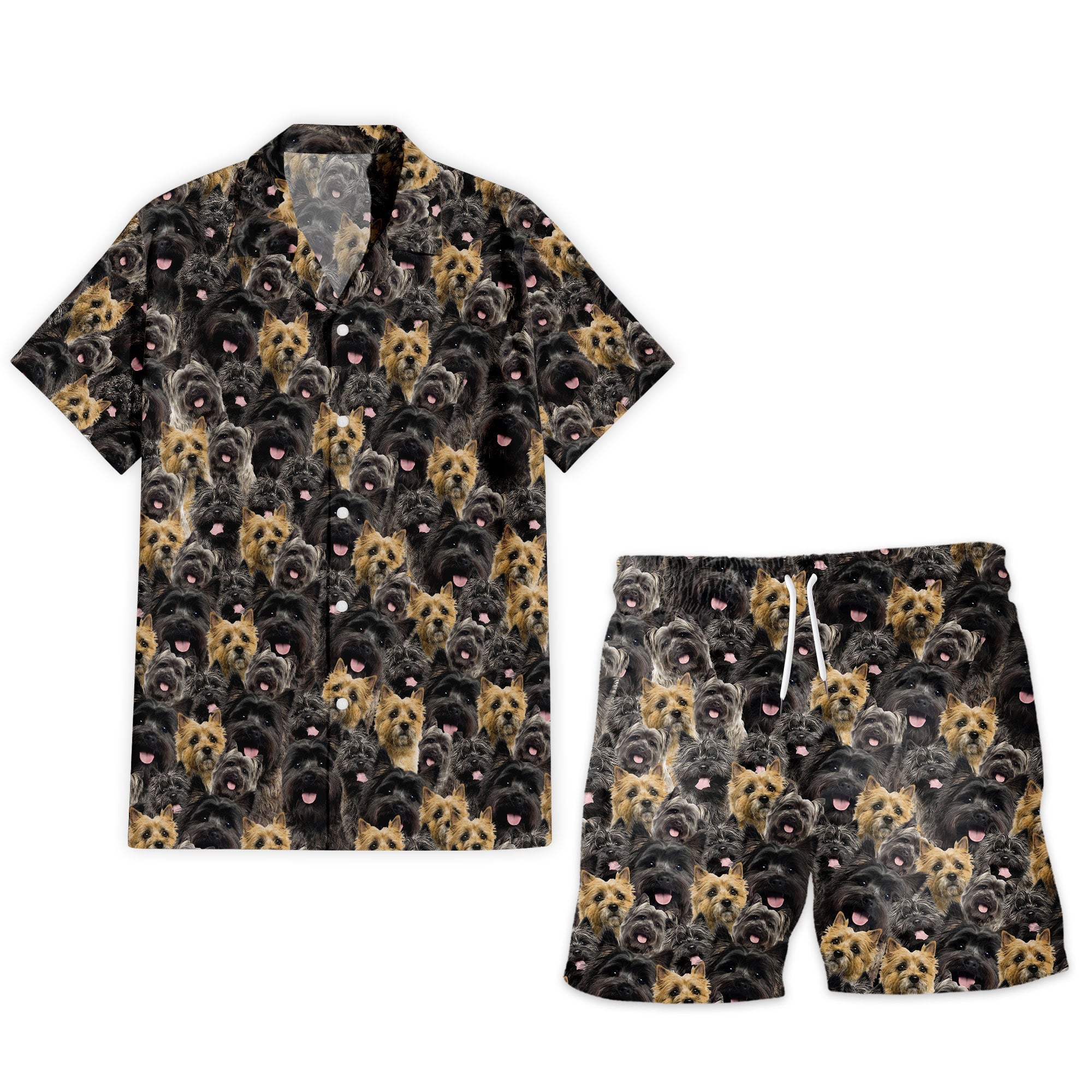 Cairn Terrier Full Face Hawaiian Shirt & Short