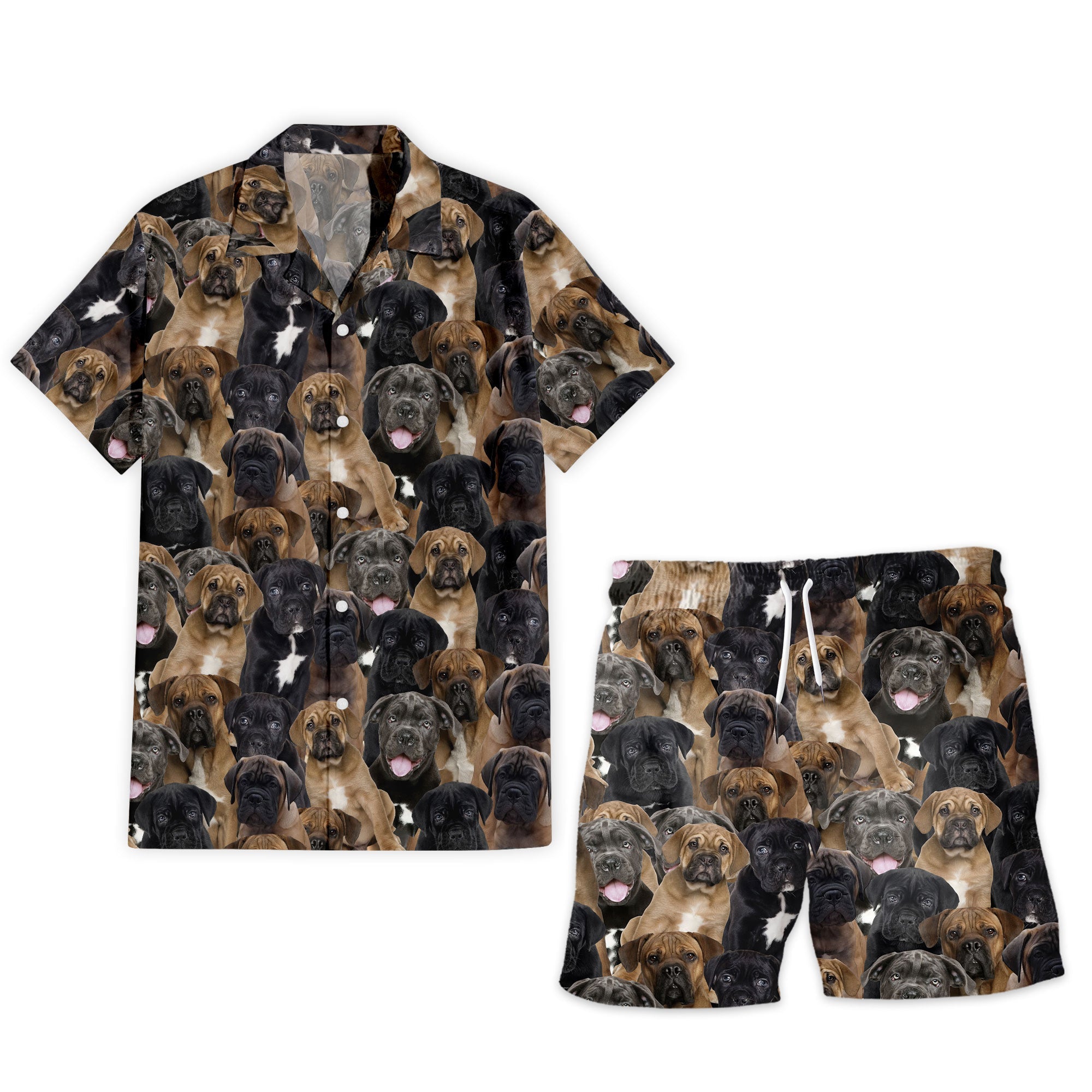 Cane Corso Dog Full Face Hawaiian Shirt & Short