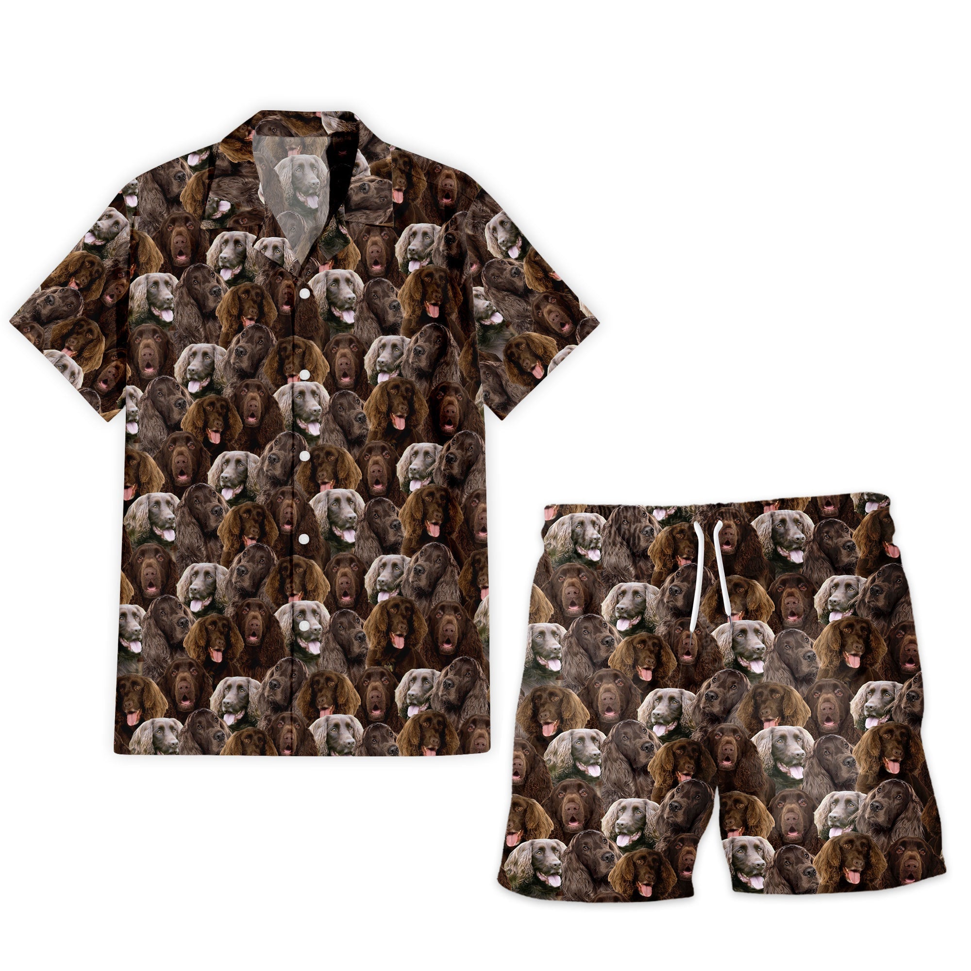 Field Spaniel Full Face Hawaiian Shirt & Short