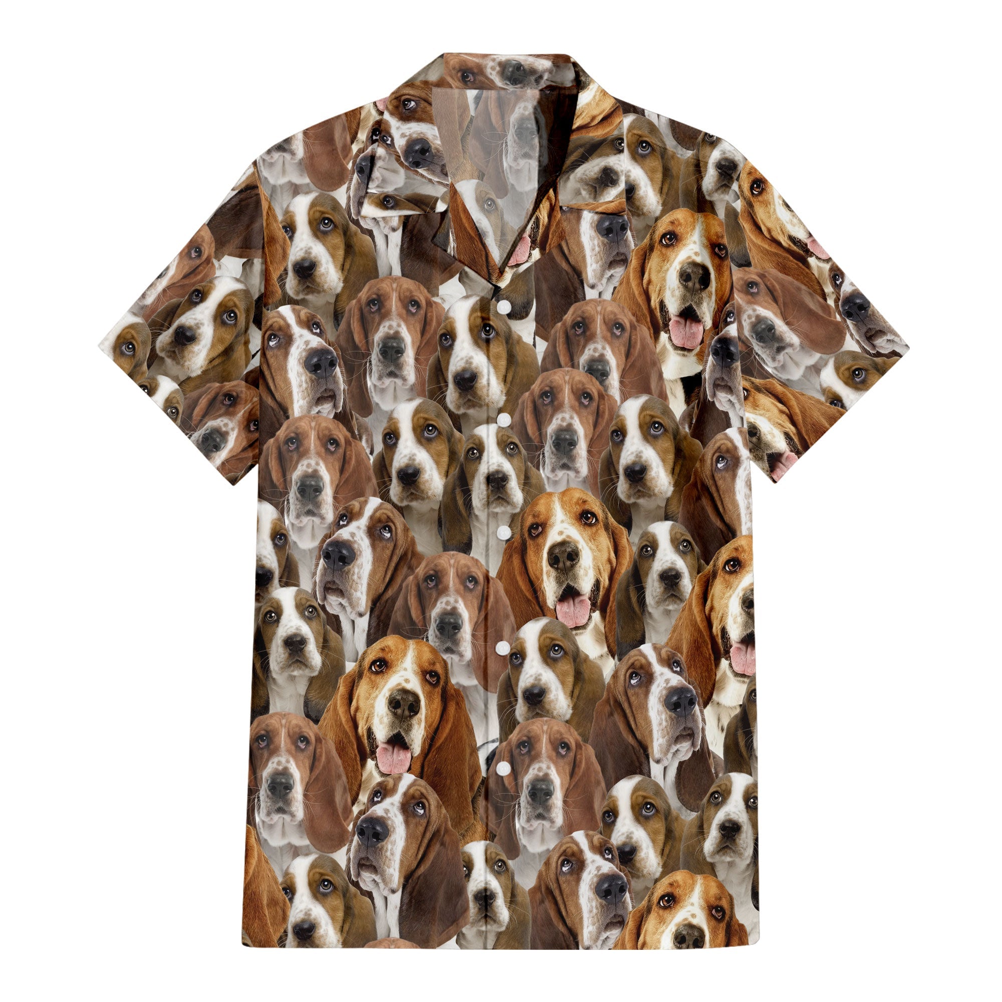 Basset Hound Full Face Hawaiian Shirt & Short