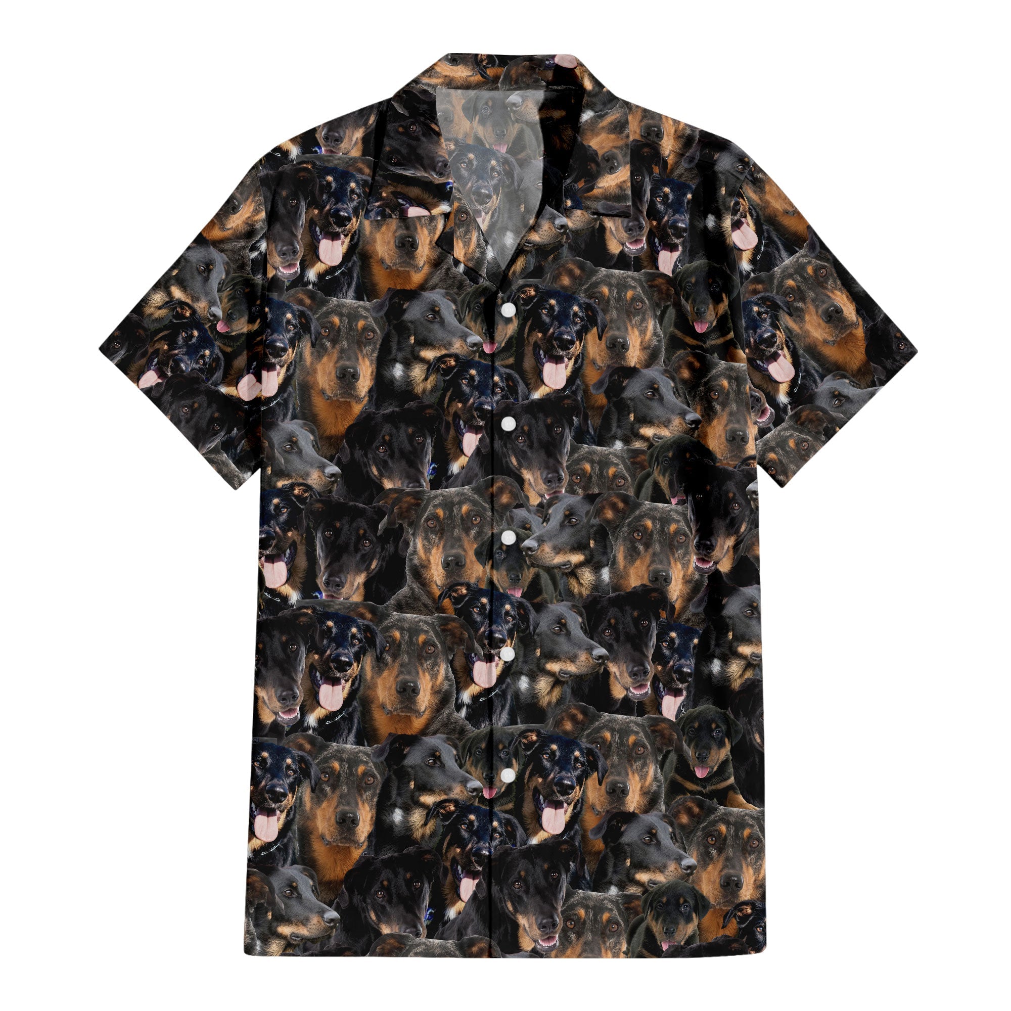 Beauceron Full Face Hawaiian Shirt & Short