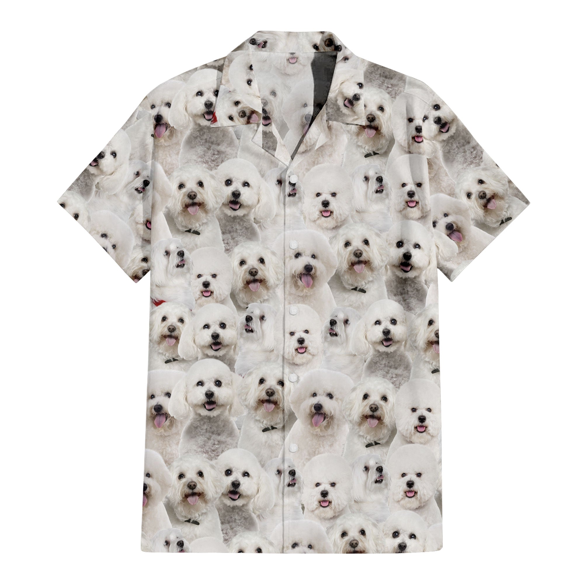 Bichon Frise Full Face Hawaiian Shirt & Short