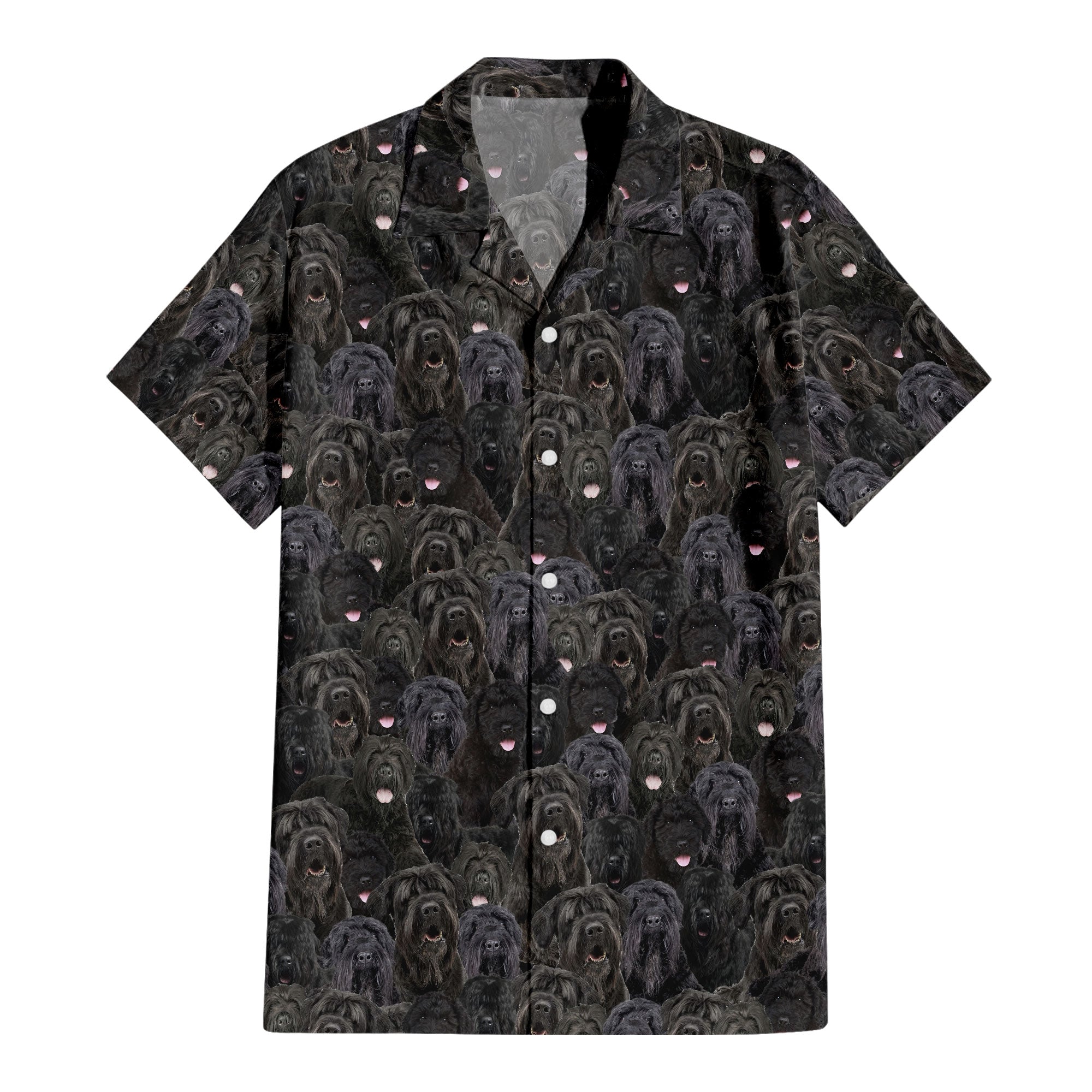 Black Russian Terrier Full Face Hawaiian Shirt & Short