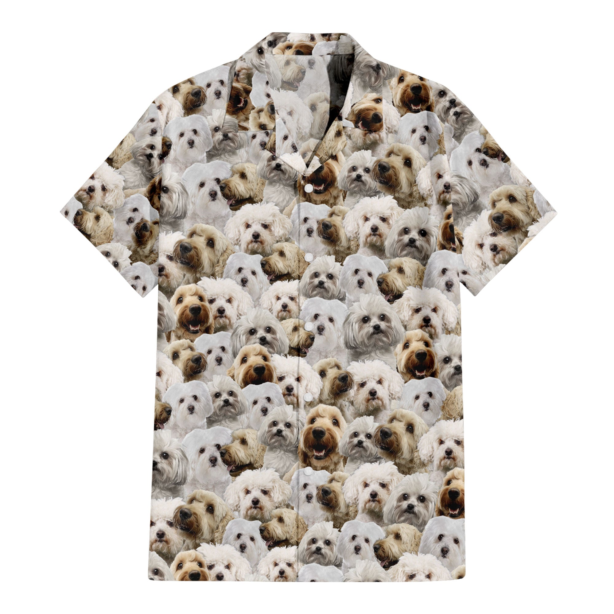 Bolognese Dog Full Face Hawaiian Shirt & Short