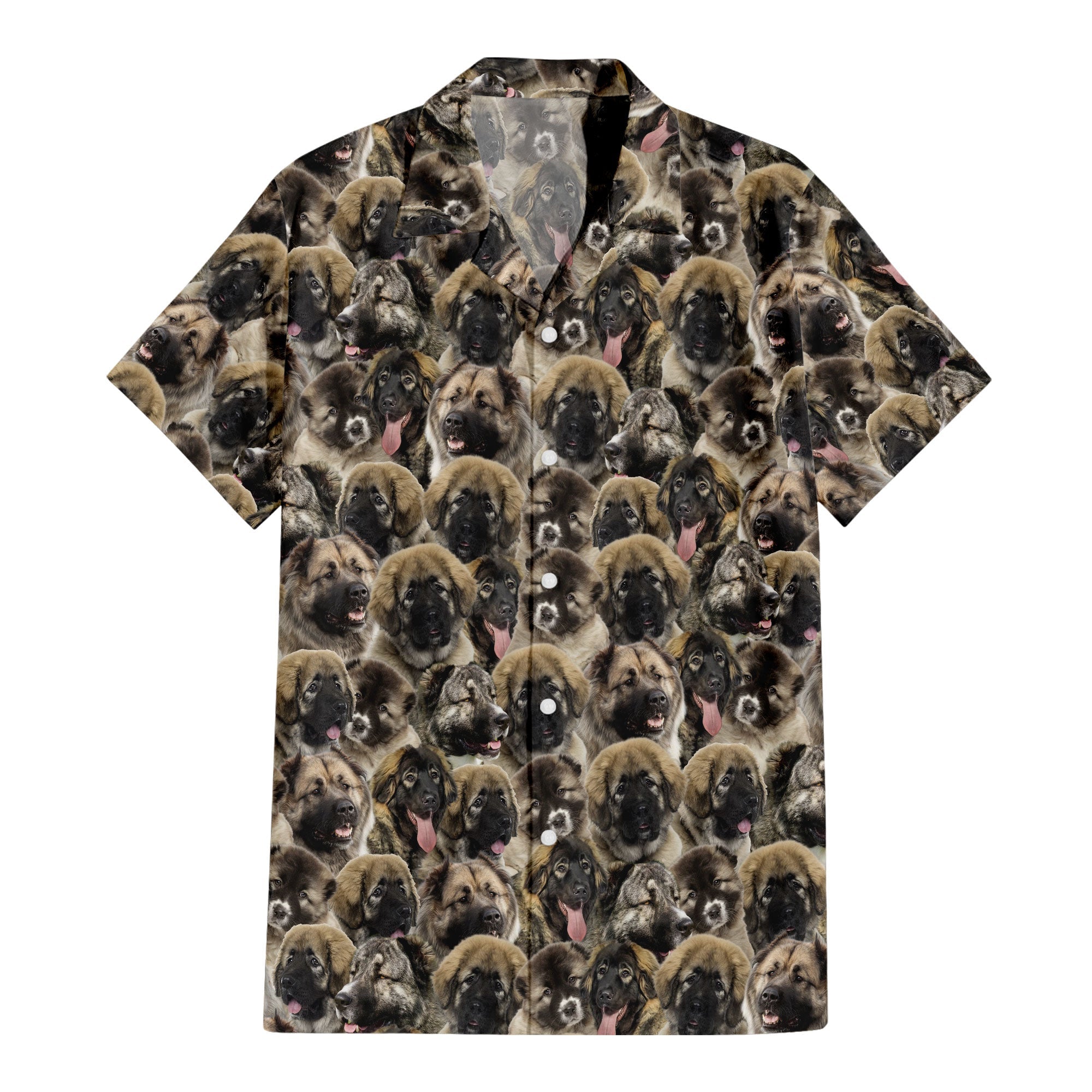 Caucasian Shepherd Dog Full Face Hawaiian Shirt & Short