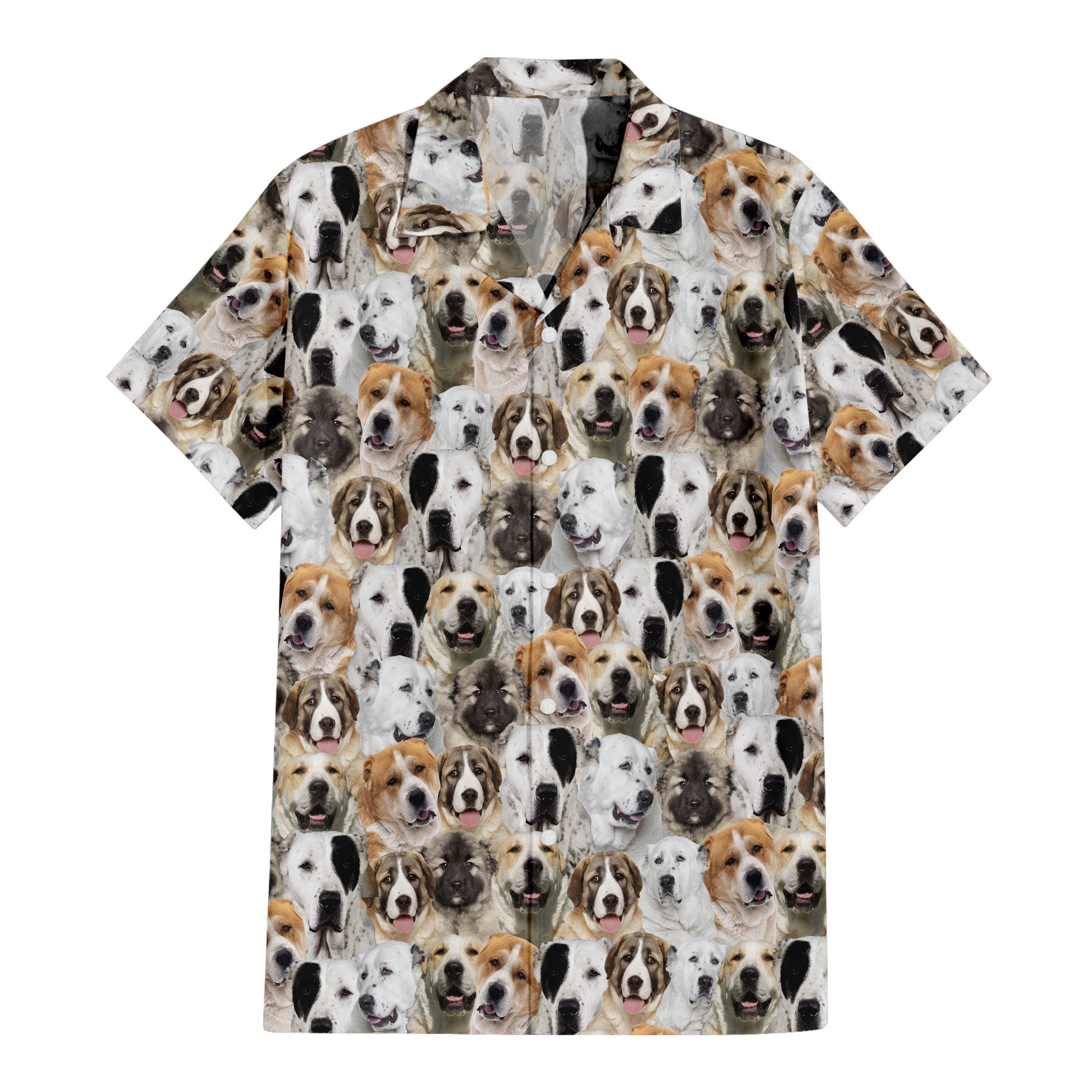 Central Asian Shepherd Dog Full Face Hawaiian Shirt & Short