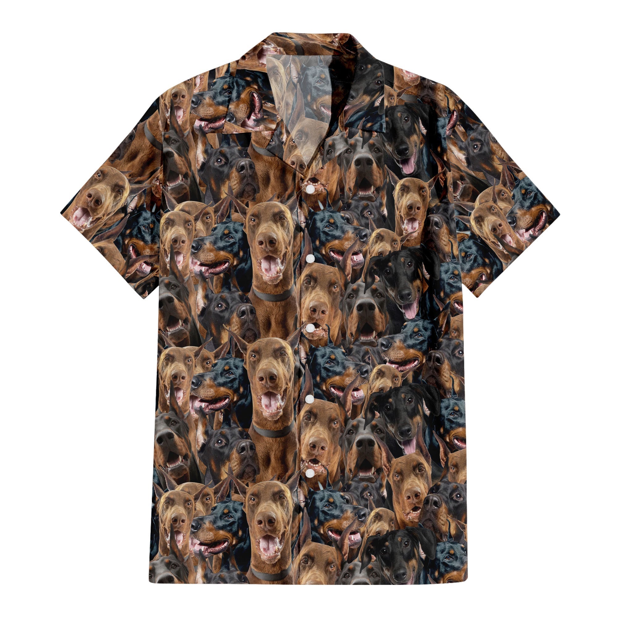 Doberman Pinscher Full Face Hawaiian Shirt & Short
