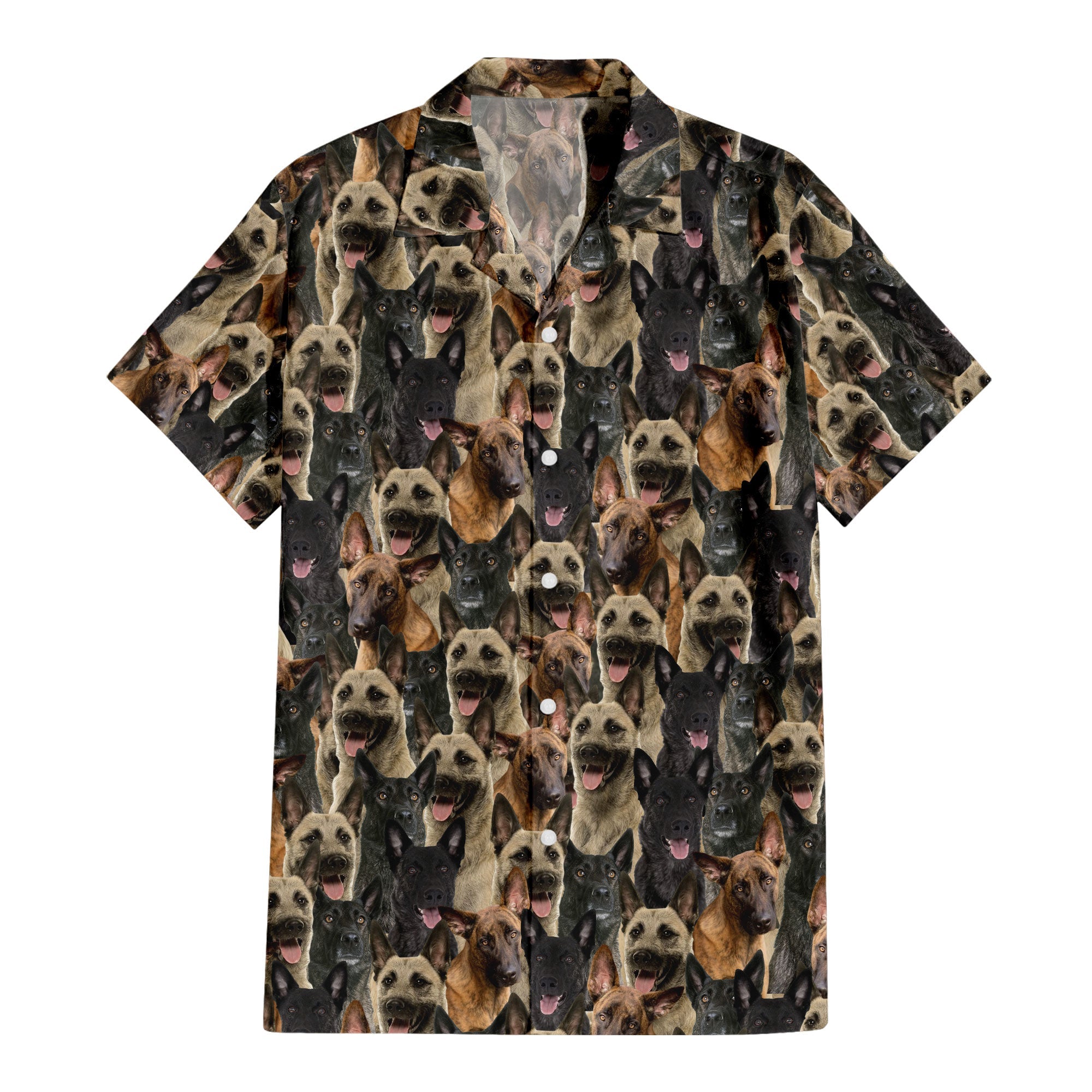 Dutch Shepherd Full Face Hawaiian Shirt & Short